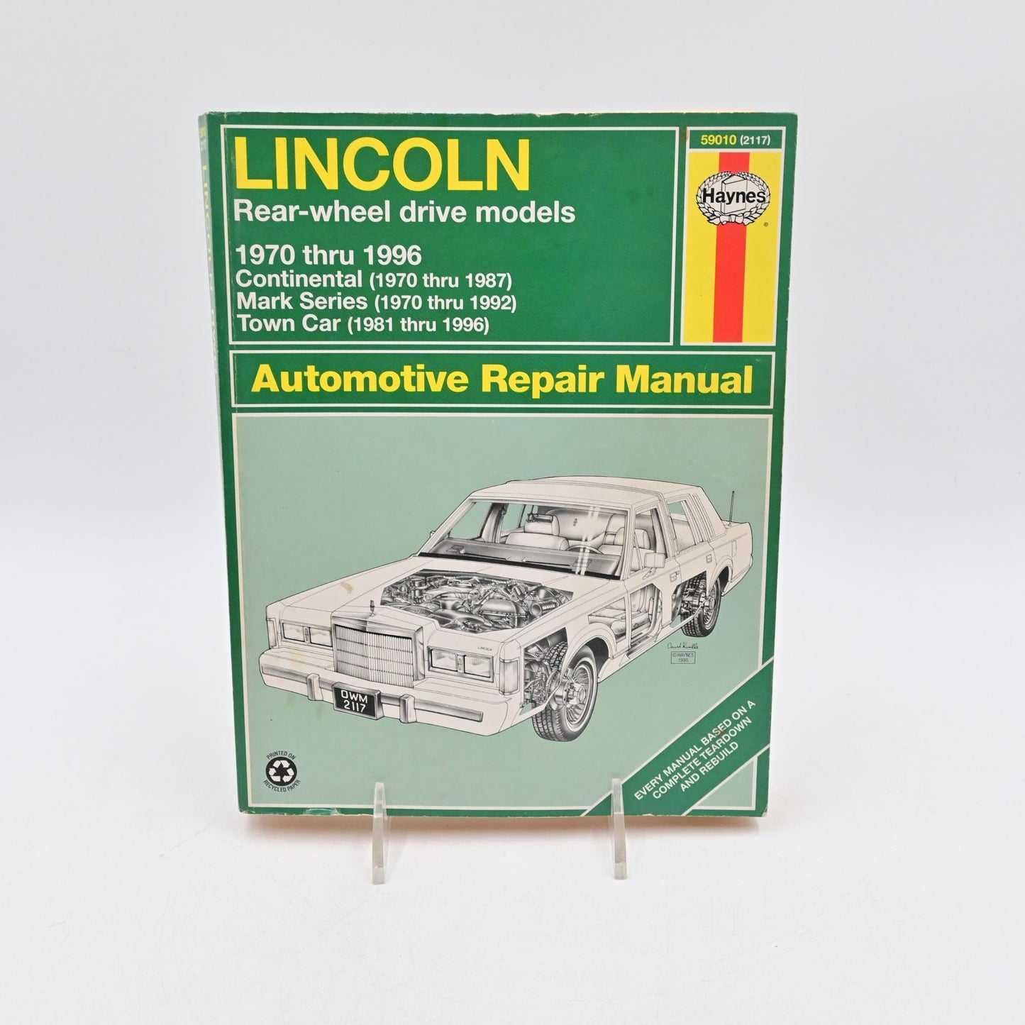 Haynes Lincoln Rear Wheel Drive Models 1970-1996 Automotive Repair Manual