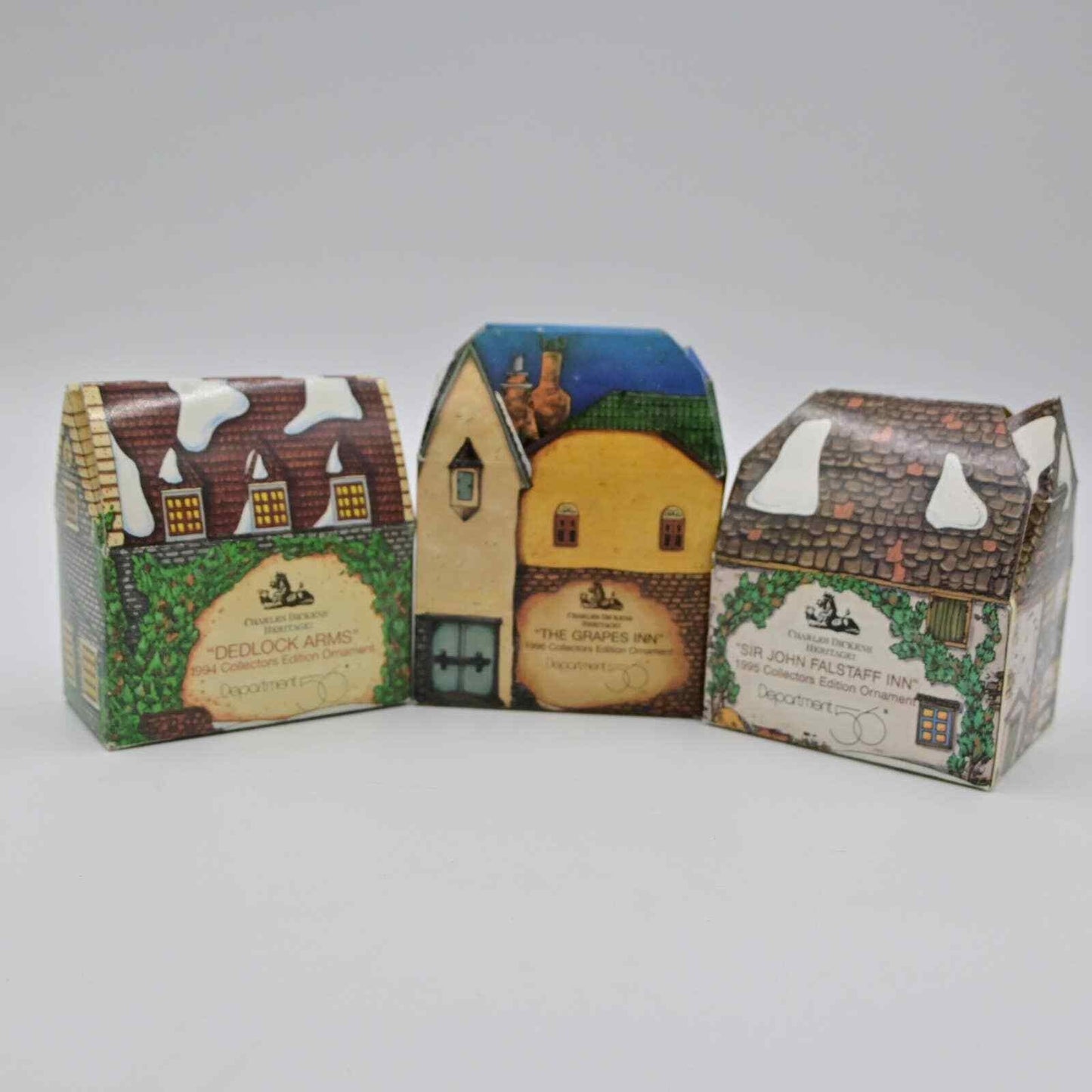 Vintage Department 56 Charles Dickens Heritage Ornaments Bundle Of 3