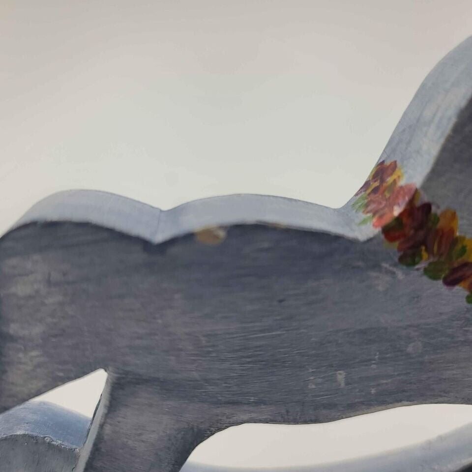 Vintage Wooden Hand Painted Rocking Horse Figure