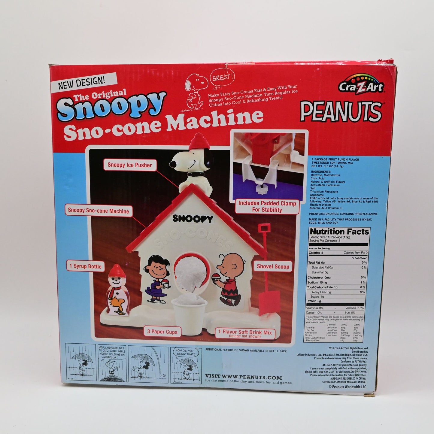 The Original Snoopy Sno-Cone Machine By Cra-Z-Art New Open Box