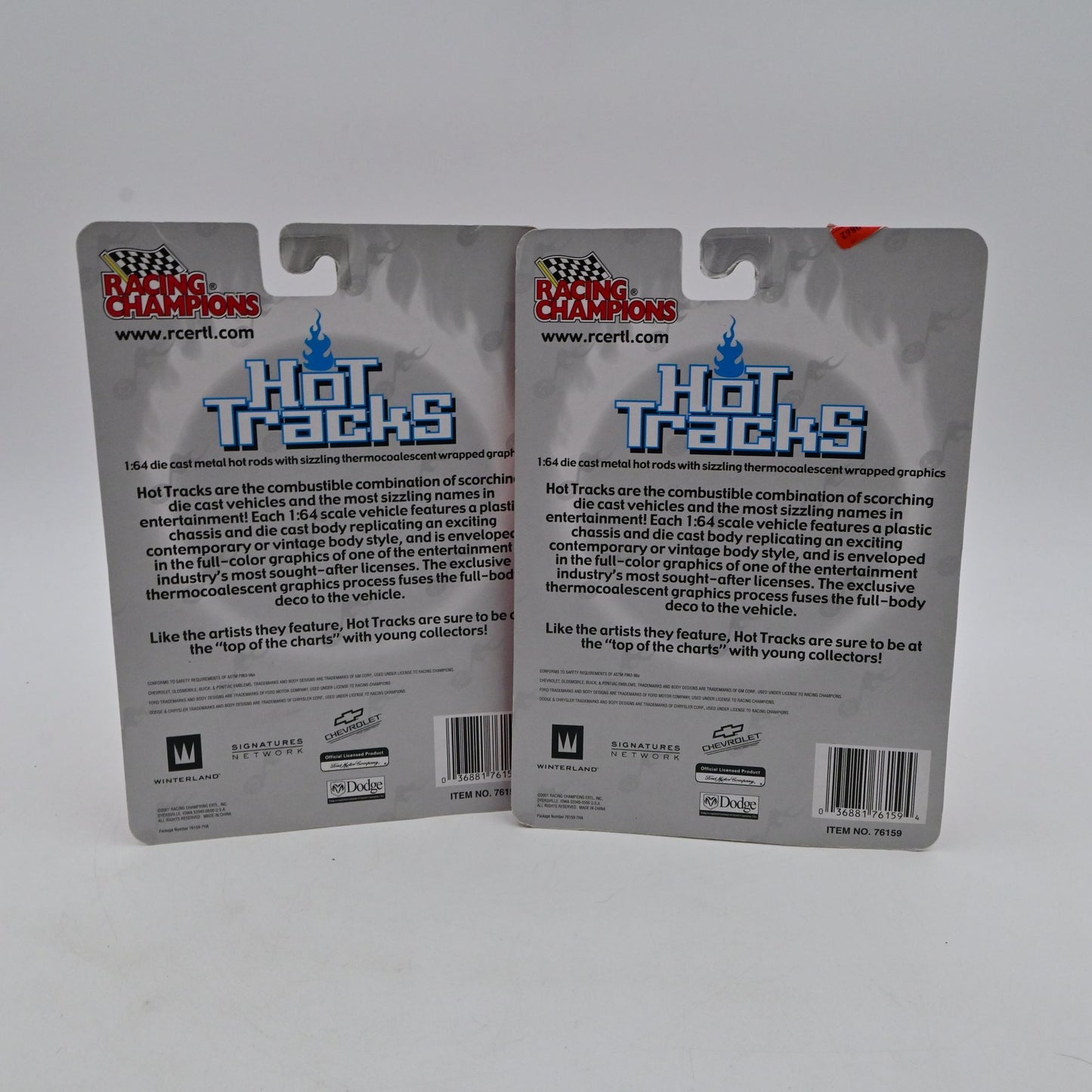Hot Tracks 98 Degrees Die-Cast Cars By Racing Champions Bundle Of 2