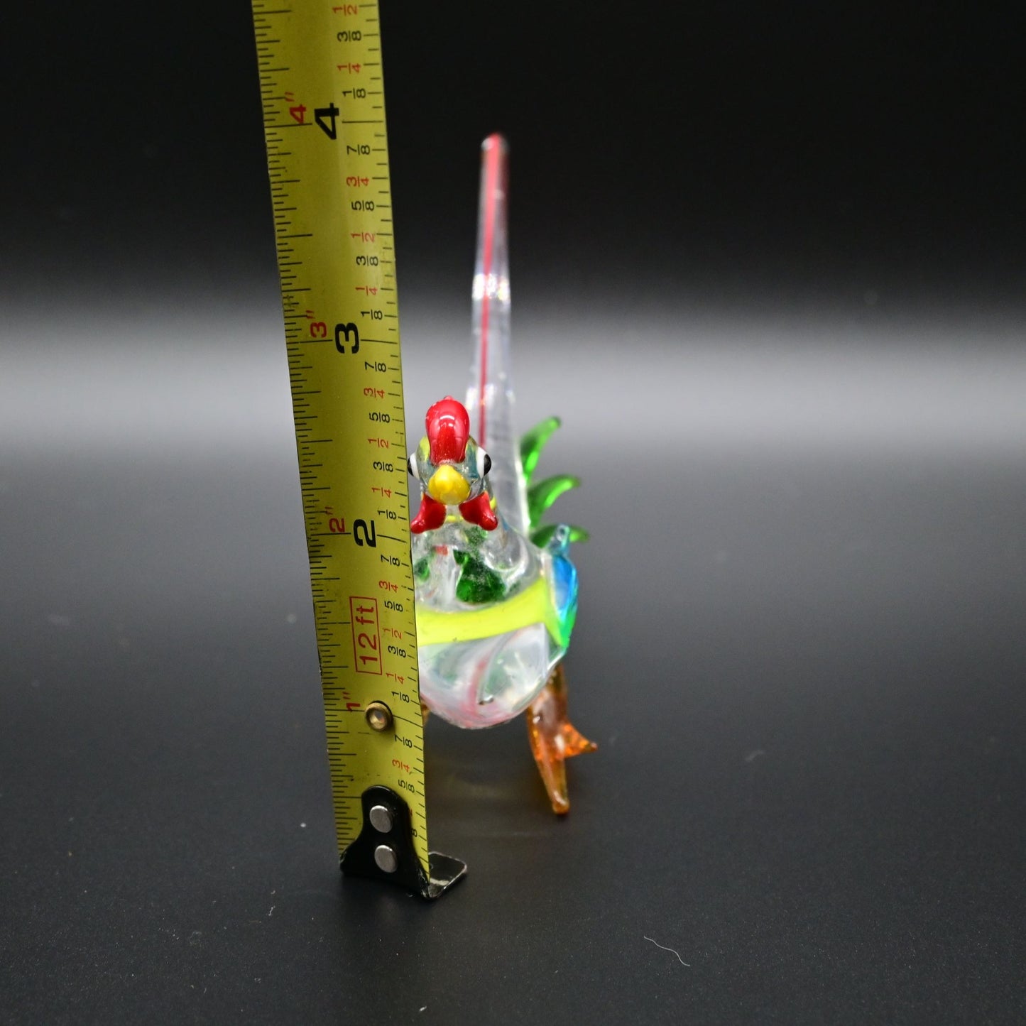 Hand Blown Glass Pheasant Figure