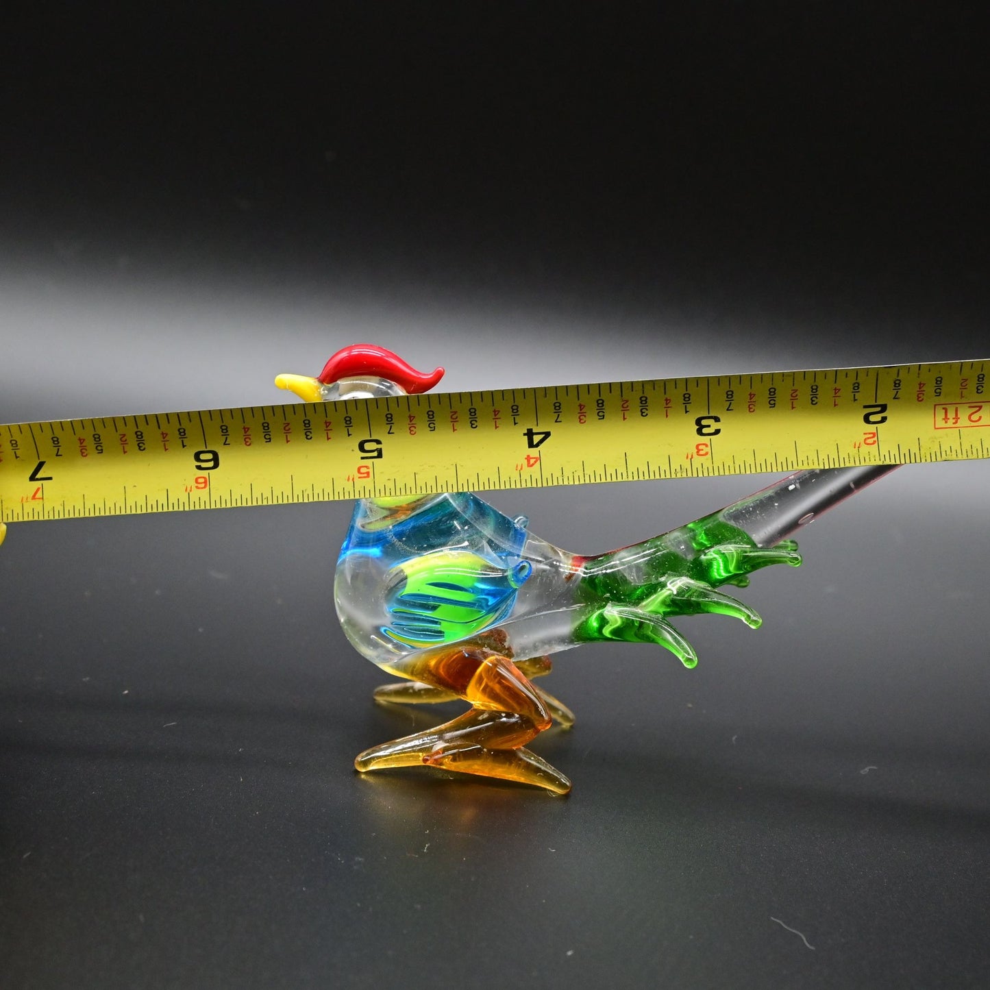 Hand Blown Glass Pheasant Figure