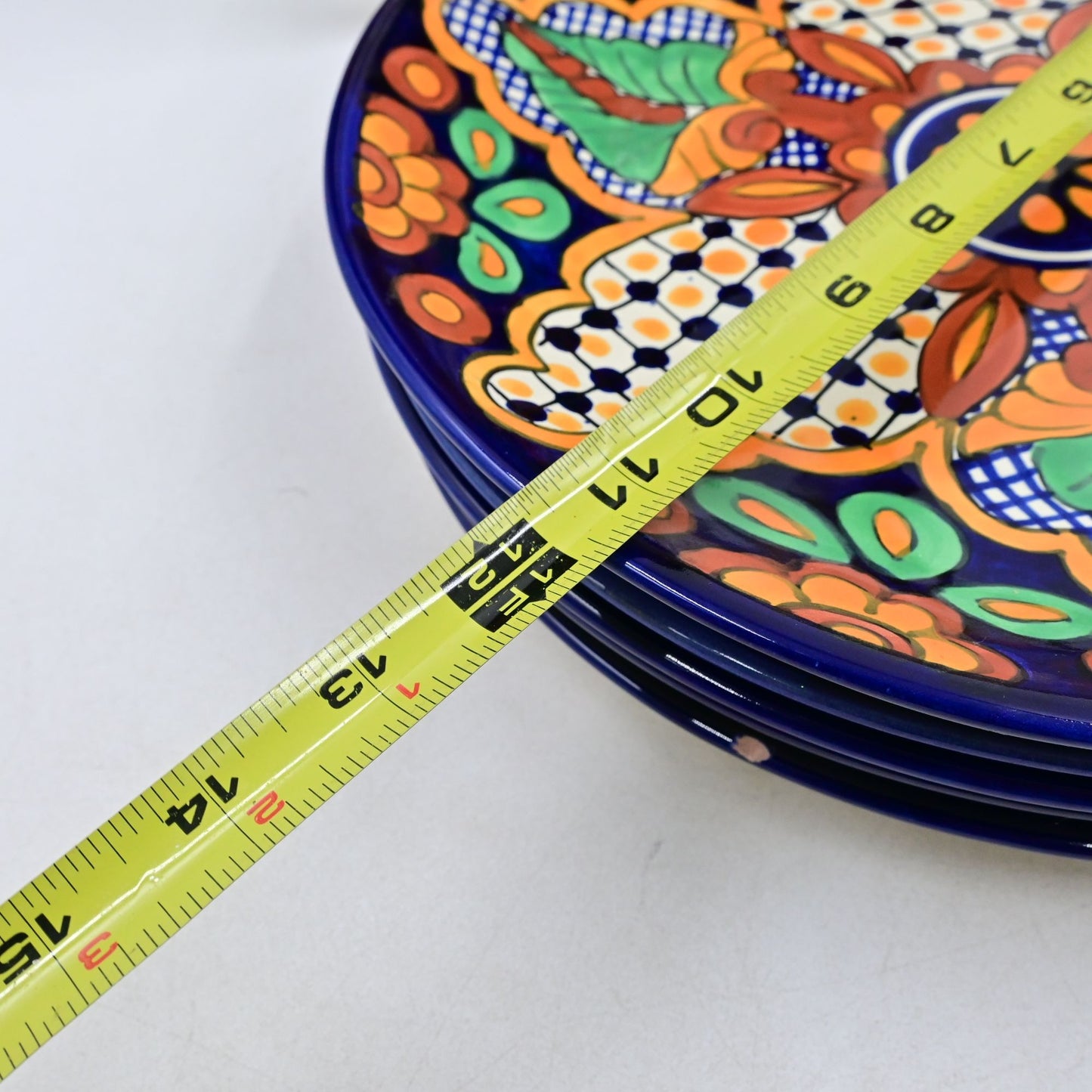 Mexican Talavera Pottery Dinner Plate Set Of 6 Signed JMB