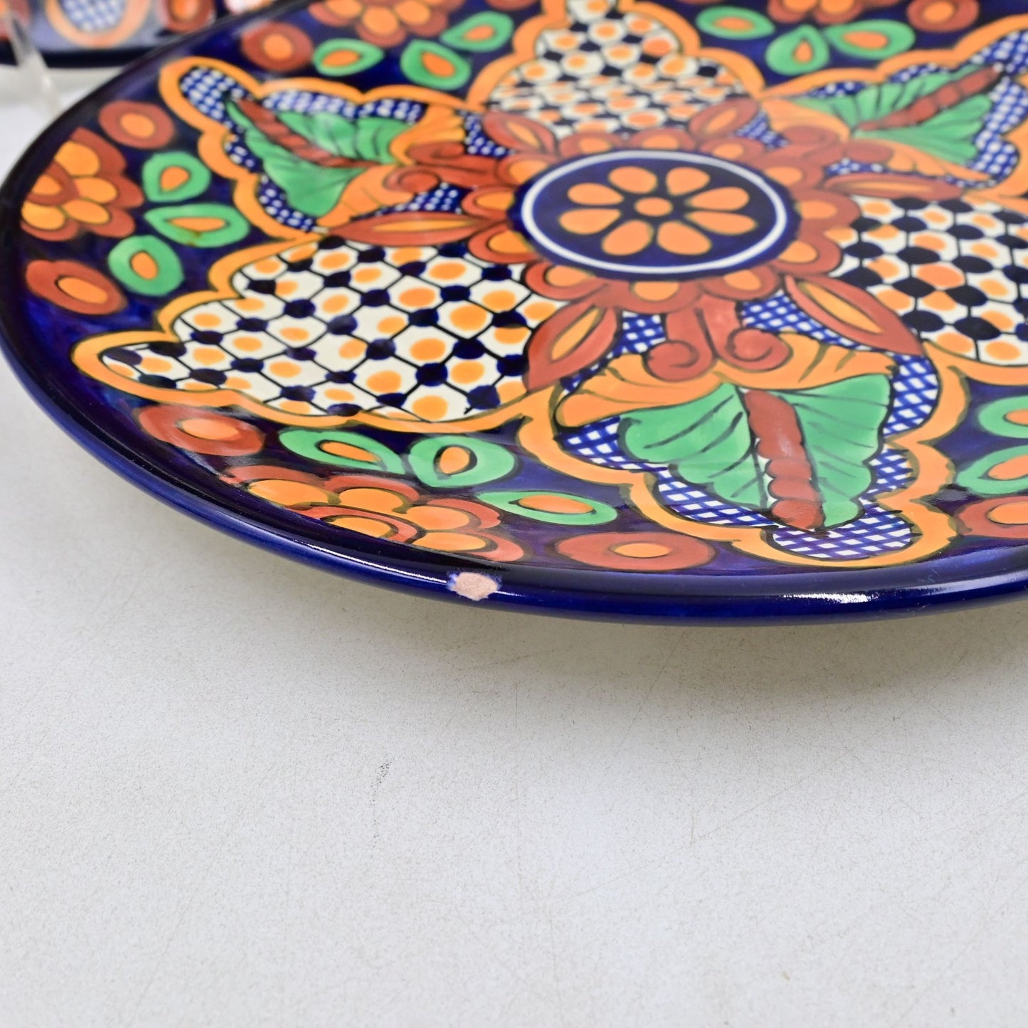 Mexican Talavera Pottery Dinner Plate Set Of 6 Signed JMB