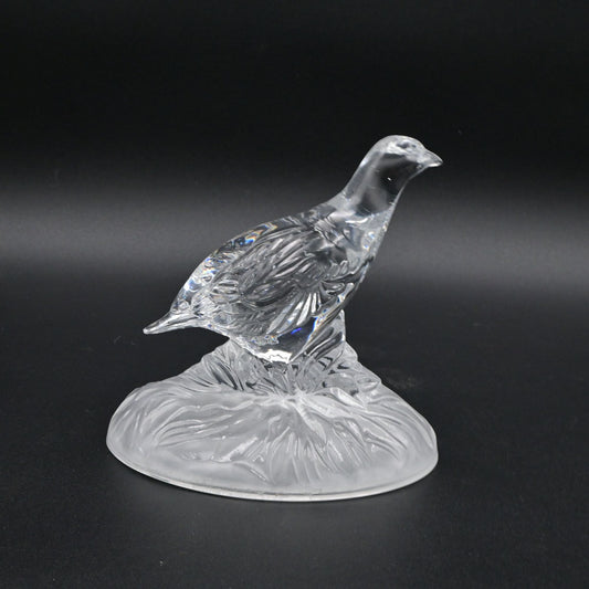 Vintage Cristal D' Arques Lead Crystal Quail Bird Figurine