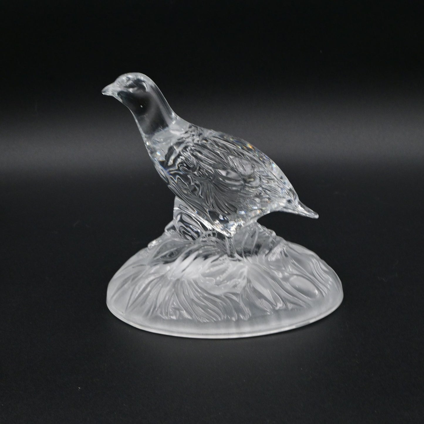 Vintage Cristal D' Arques Lead Crystal Quail Bird Figurine