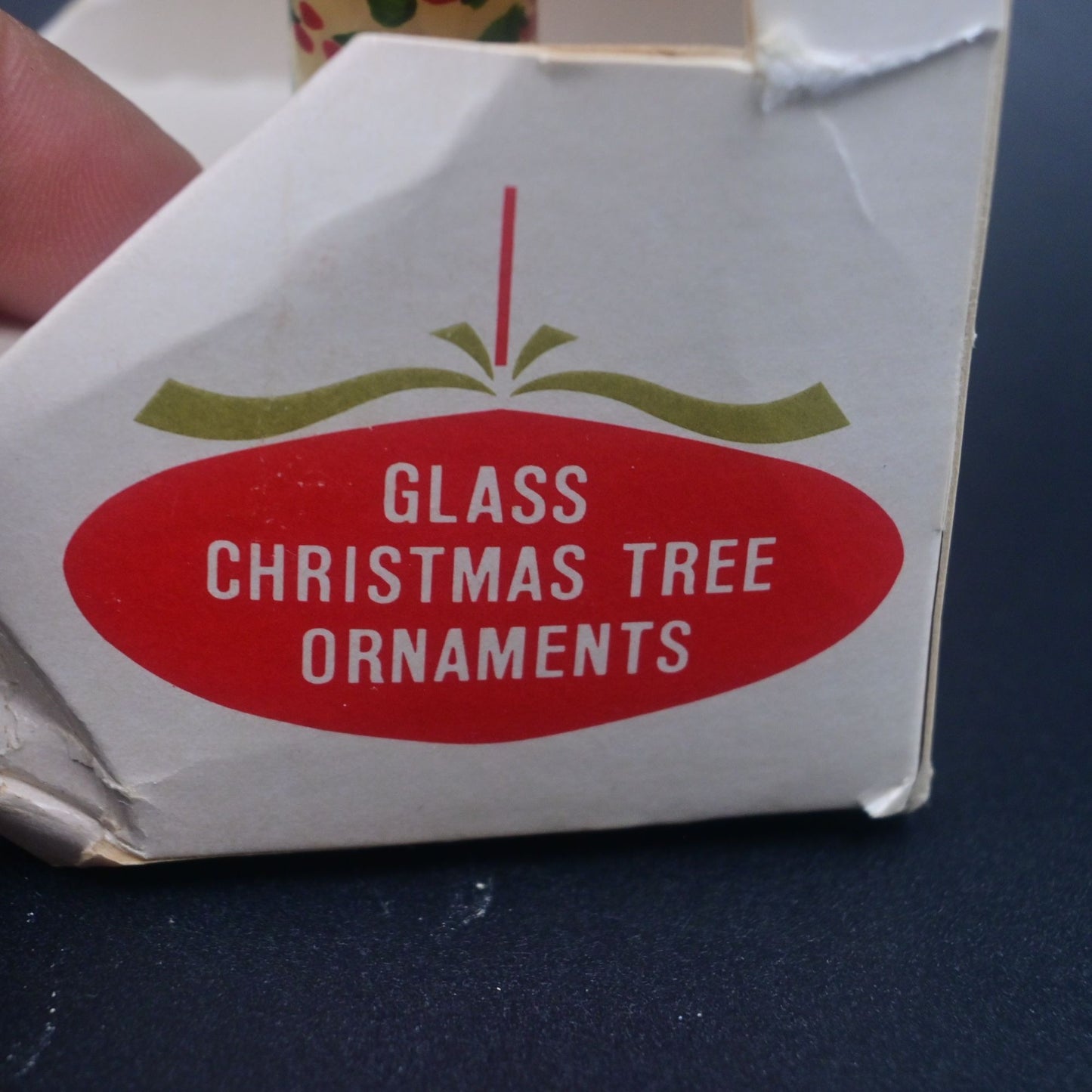 Coby Horse Painted Glass Tree Topper W/ Original Box Vintage