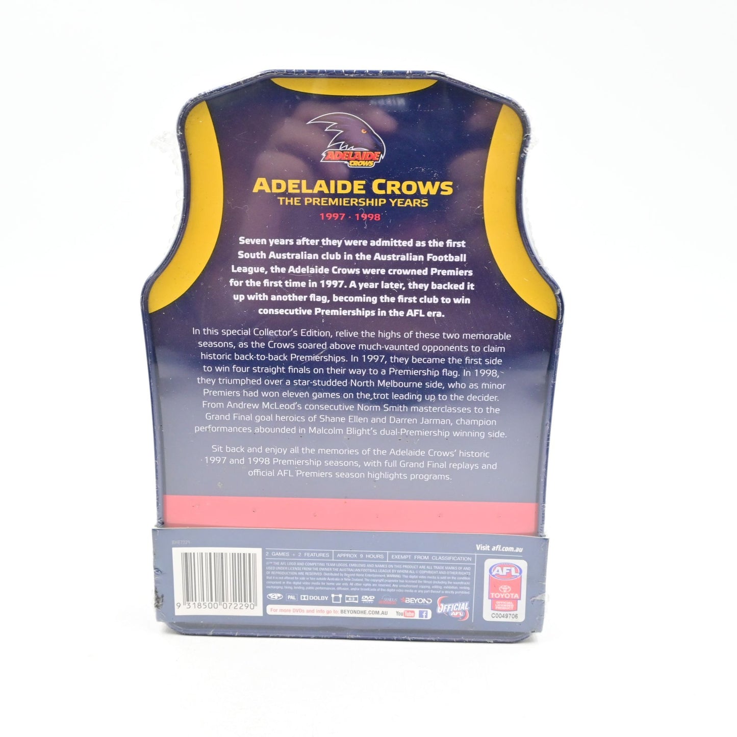 Adelaide Crows The Premiership Years DVD 4 Disc Set Sealed Region 4