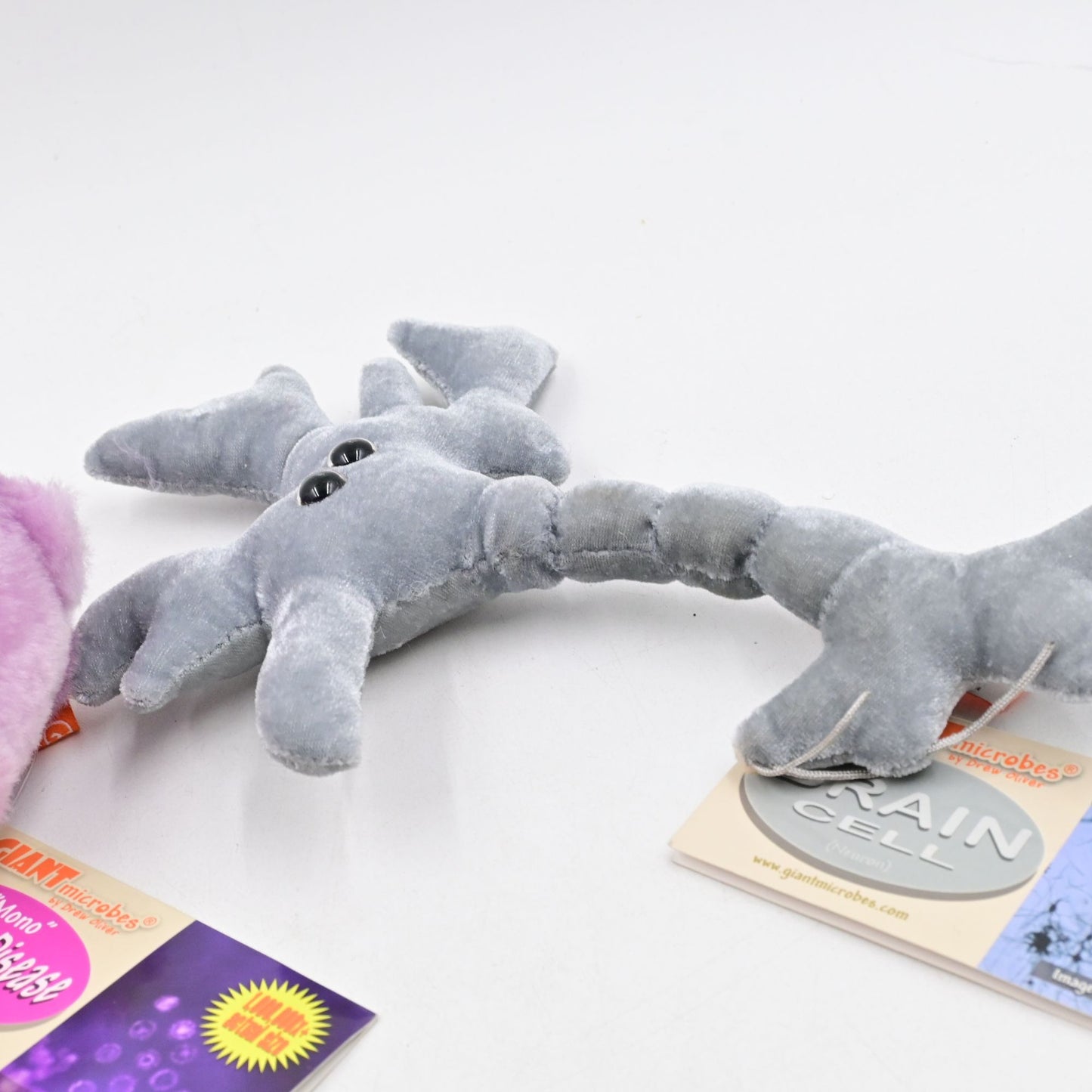 Giant Microbes Brain Cell Neuron & Mono Kissing Disease Plush Bundle