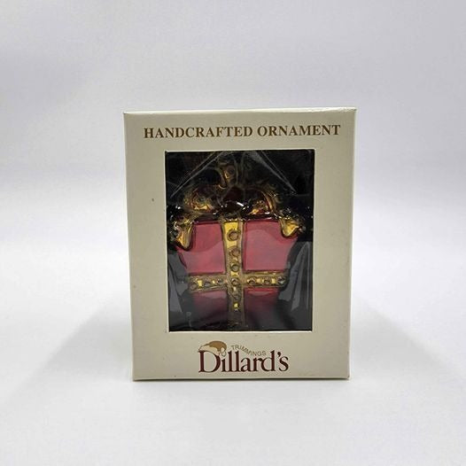 Dillards Red Christmas Gift Christmas Ornament