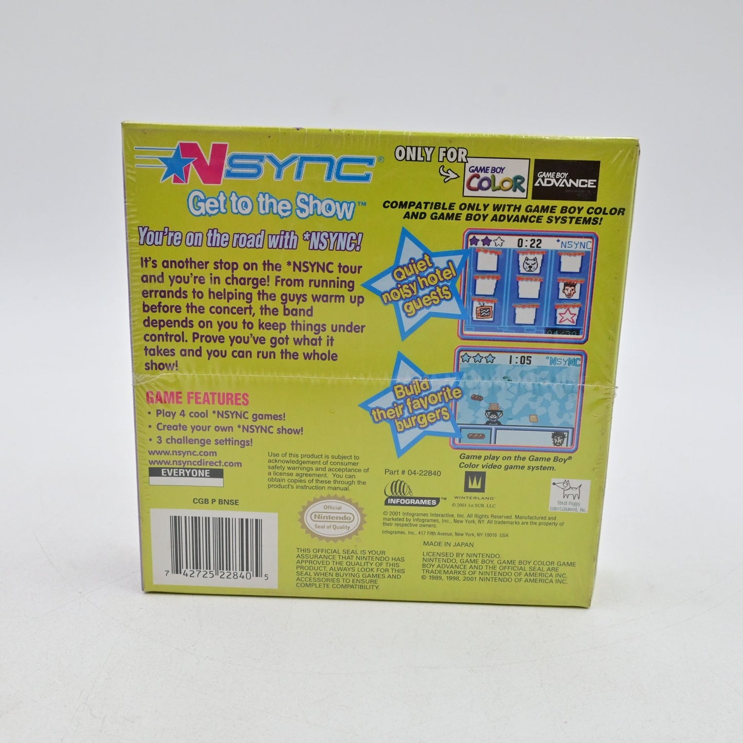 Nintendo Gameboy Color Nsync Brand New Sealed