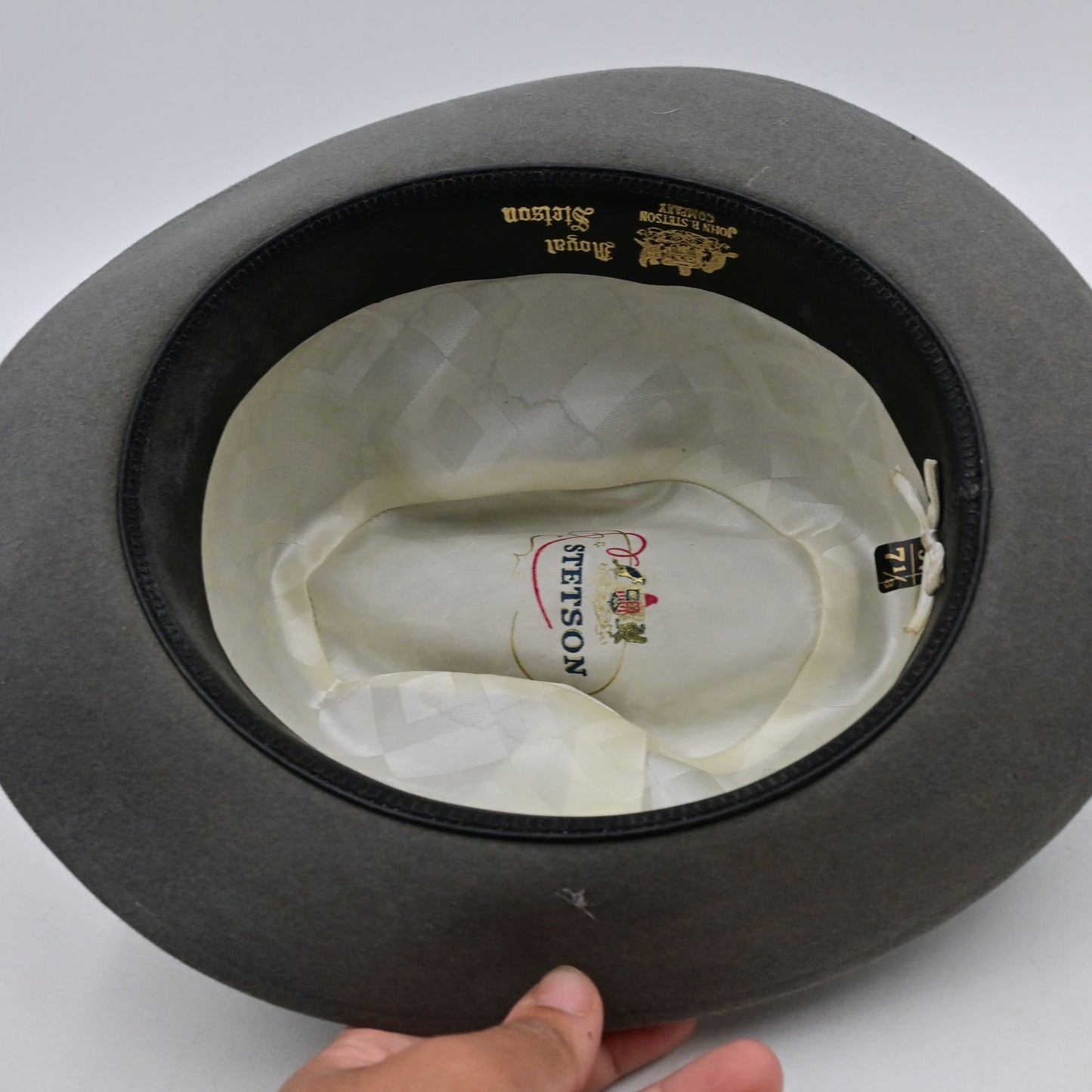Royal Stetson Frederick Wool Felt Fedora Hat Size 7 1/8