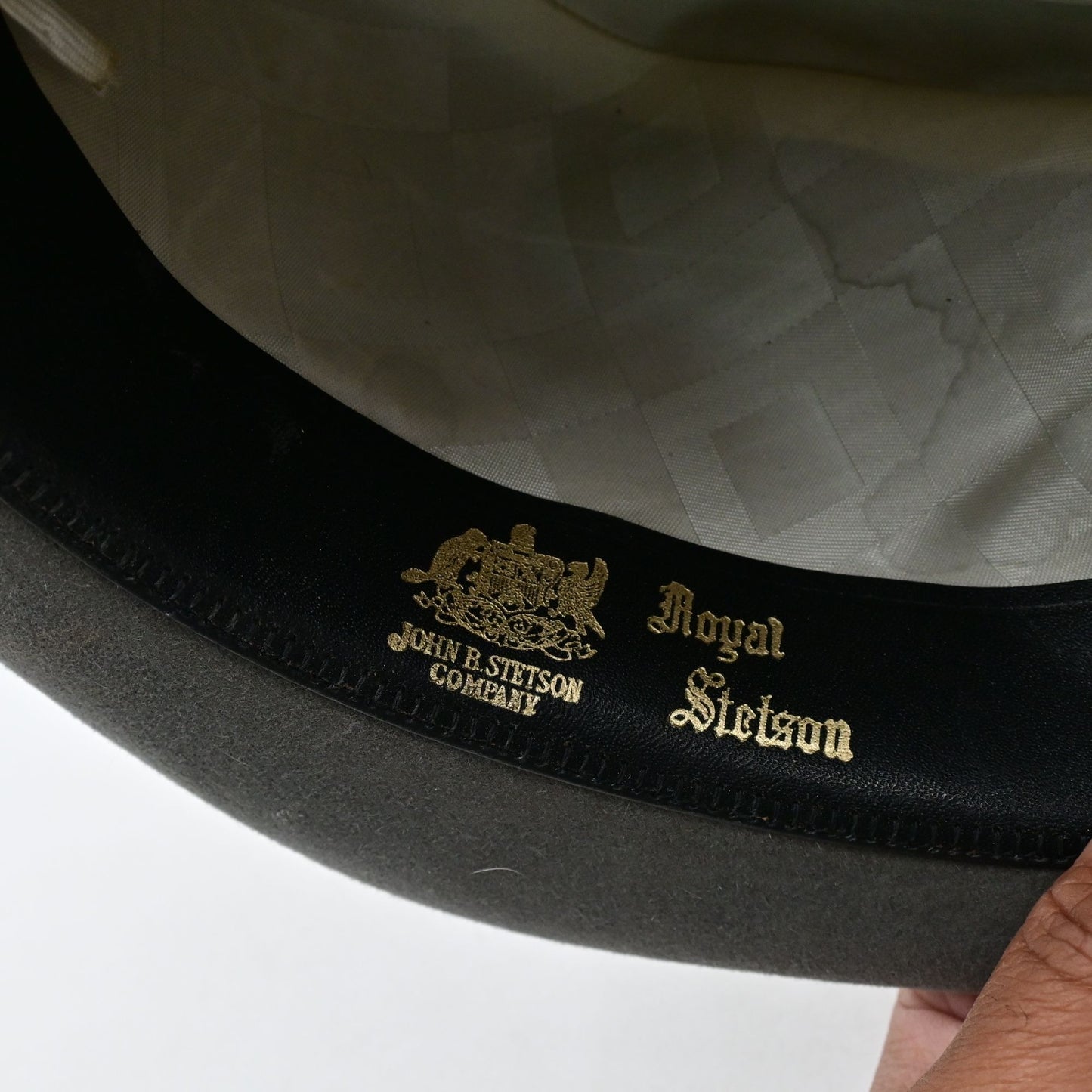 Royal Stetson Frederick Wool Felt Fedora Hat Size 7 1/8