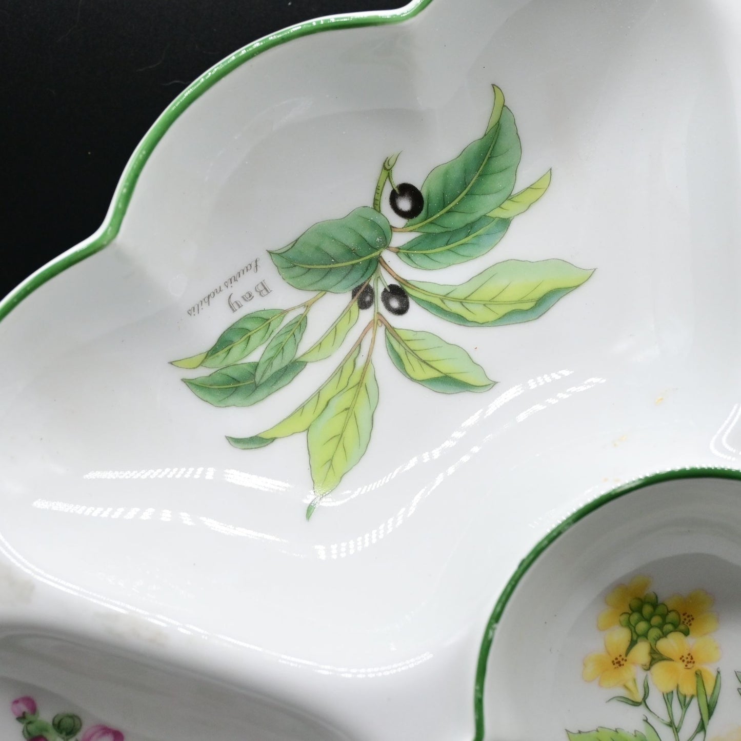 Vintage 1990 Royal Worcester Herbs Large Chip & Dip Platter