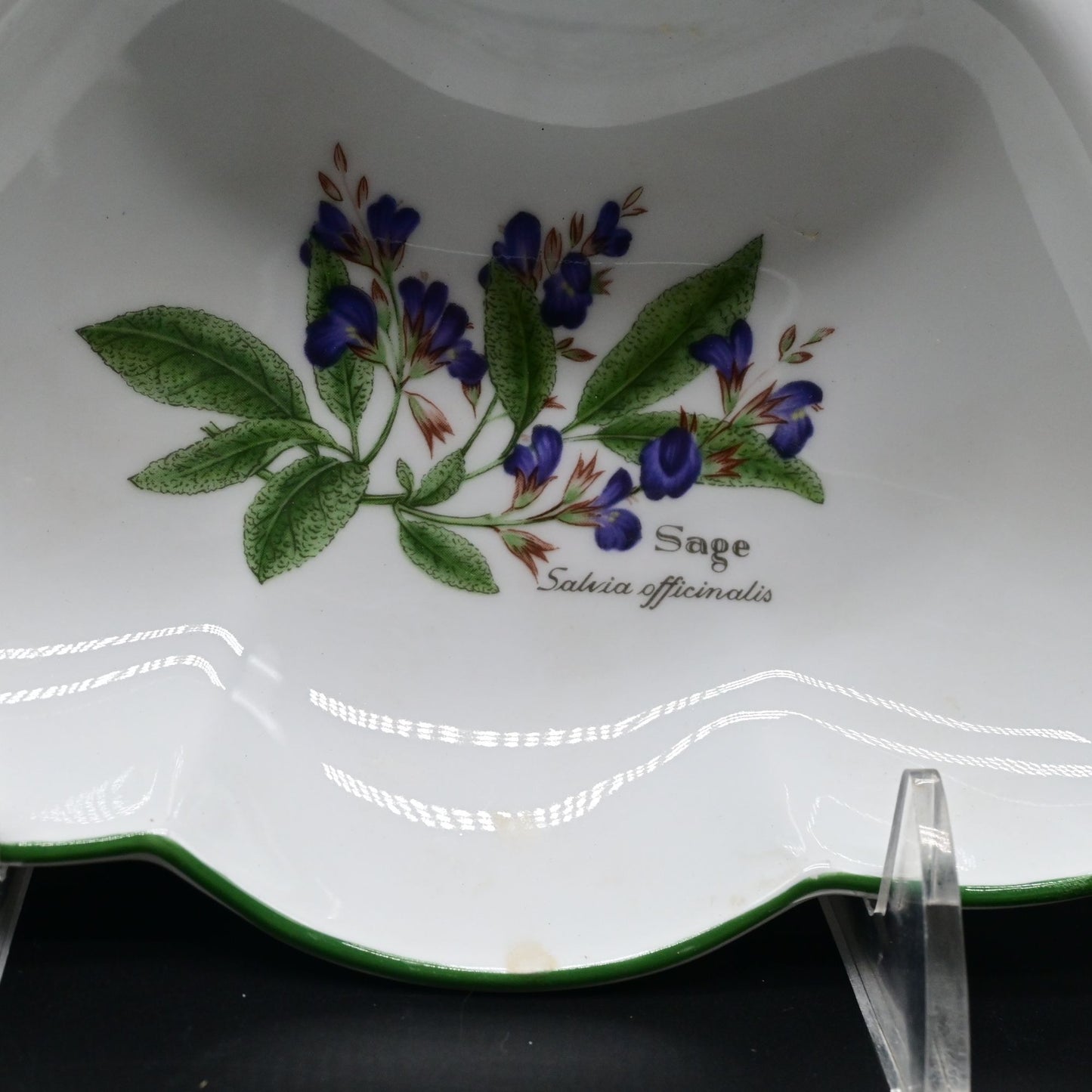 Vintage 1990 Royal Worcester Herbs Large Chip & Dip Platter
