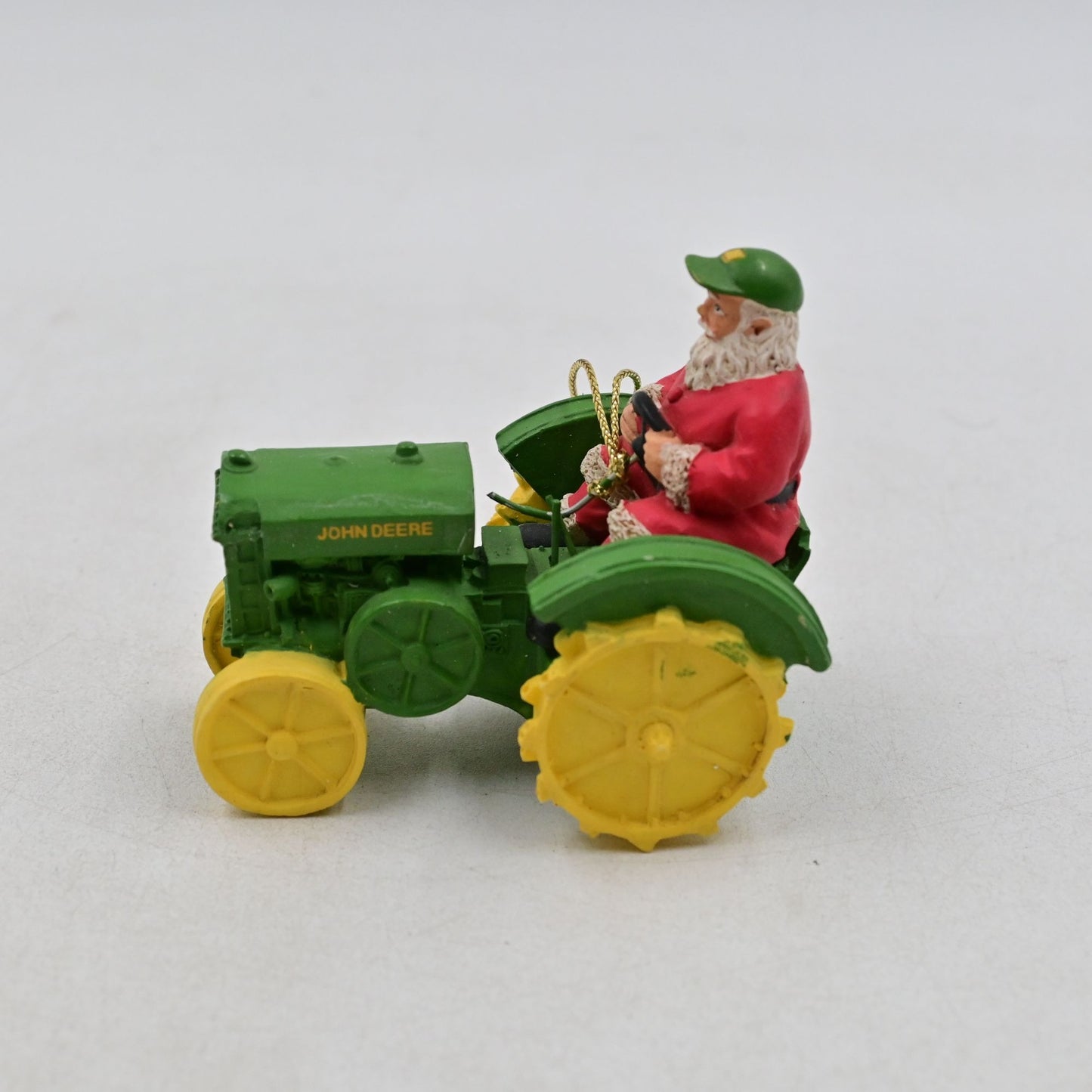 John Deere Santa Driving Tractor Christmas Ornament