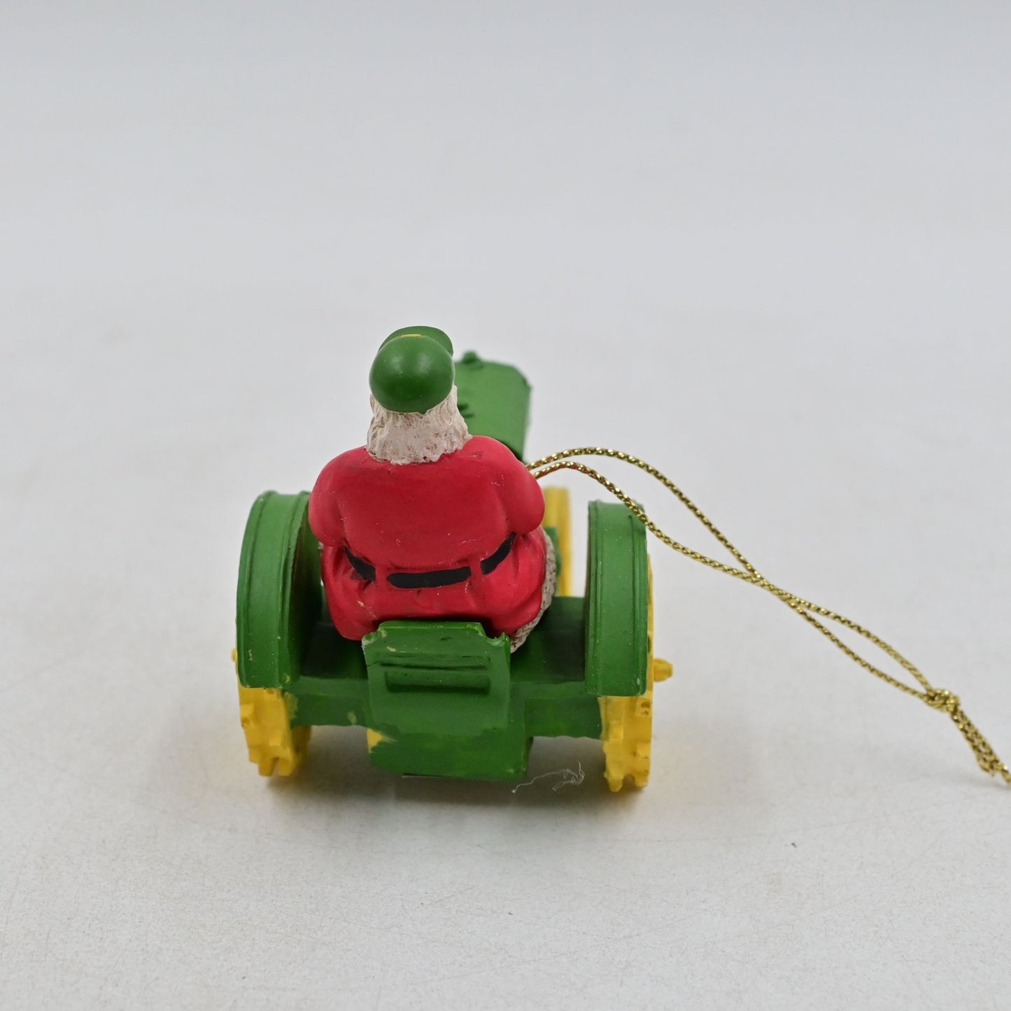 John Deere Santa Driving Tractor Christmas Ornament