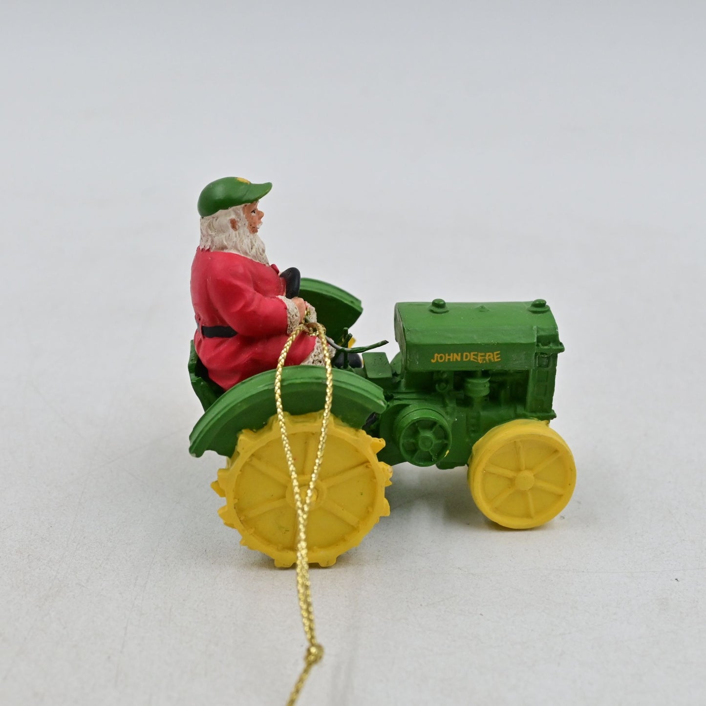 John Deere Santa Driving Tractor Christmas Ornament