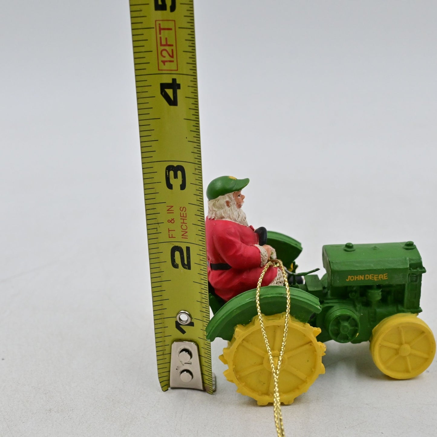 John Deere Santa Driving Tractor Christmas Ornament