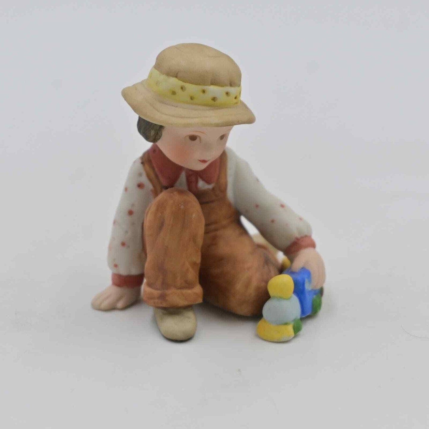 Vintage Holly Hobbie Boy Playing With Toy Train Figure