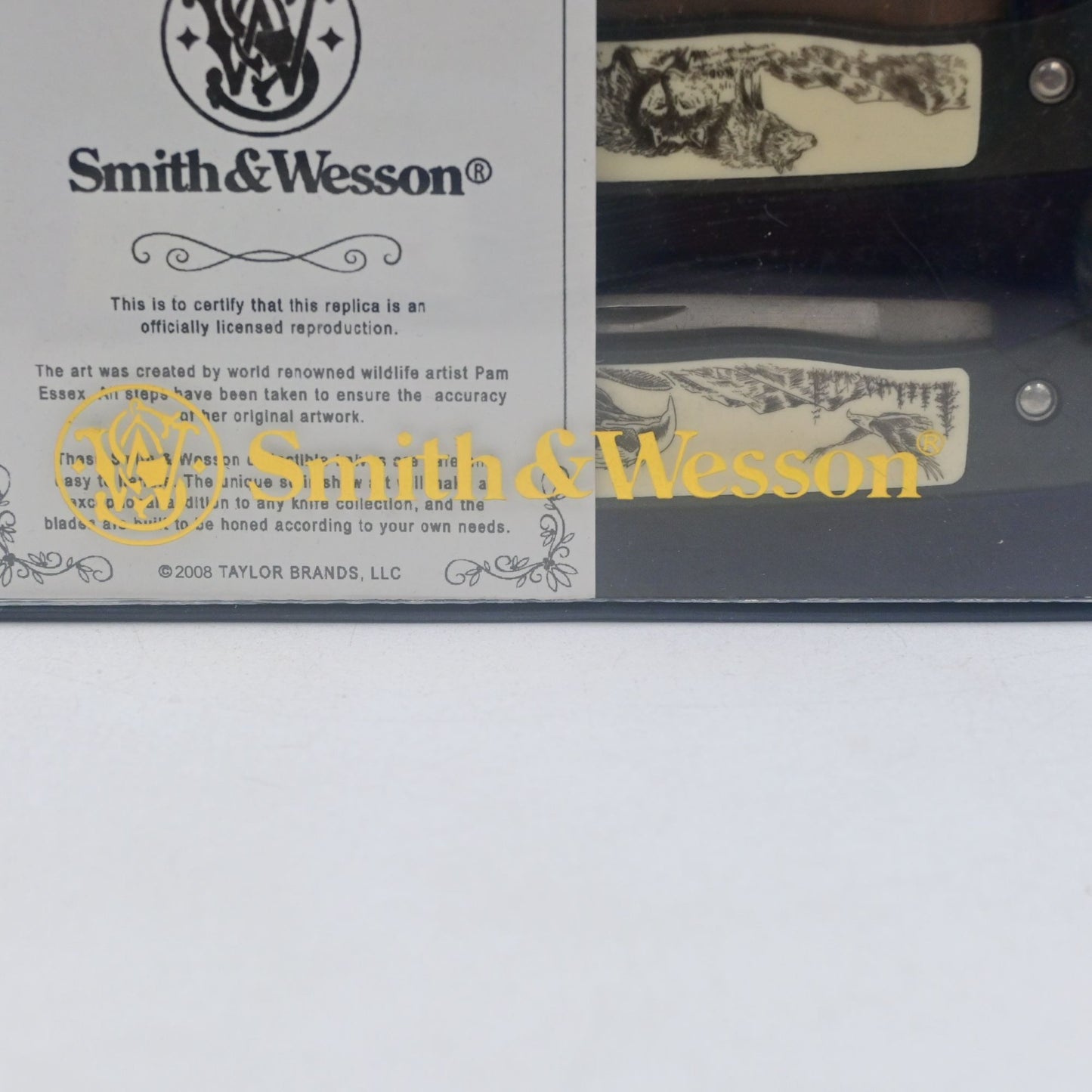 Smith & Wesson Wildlife Scrimshaw Set of 4 In Box W/ COA