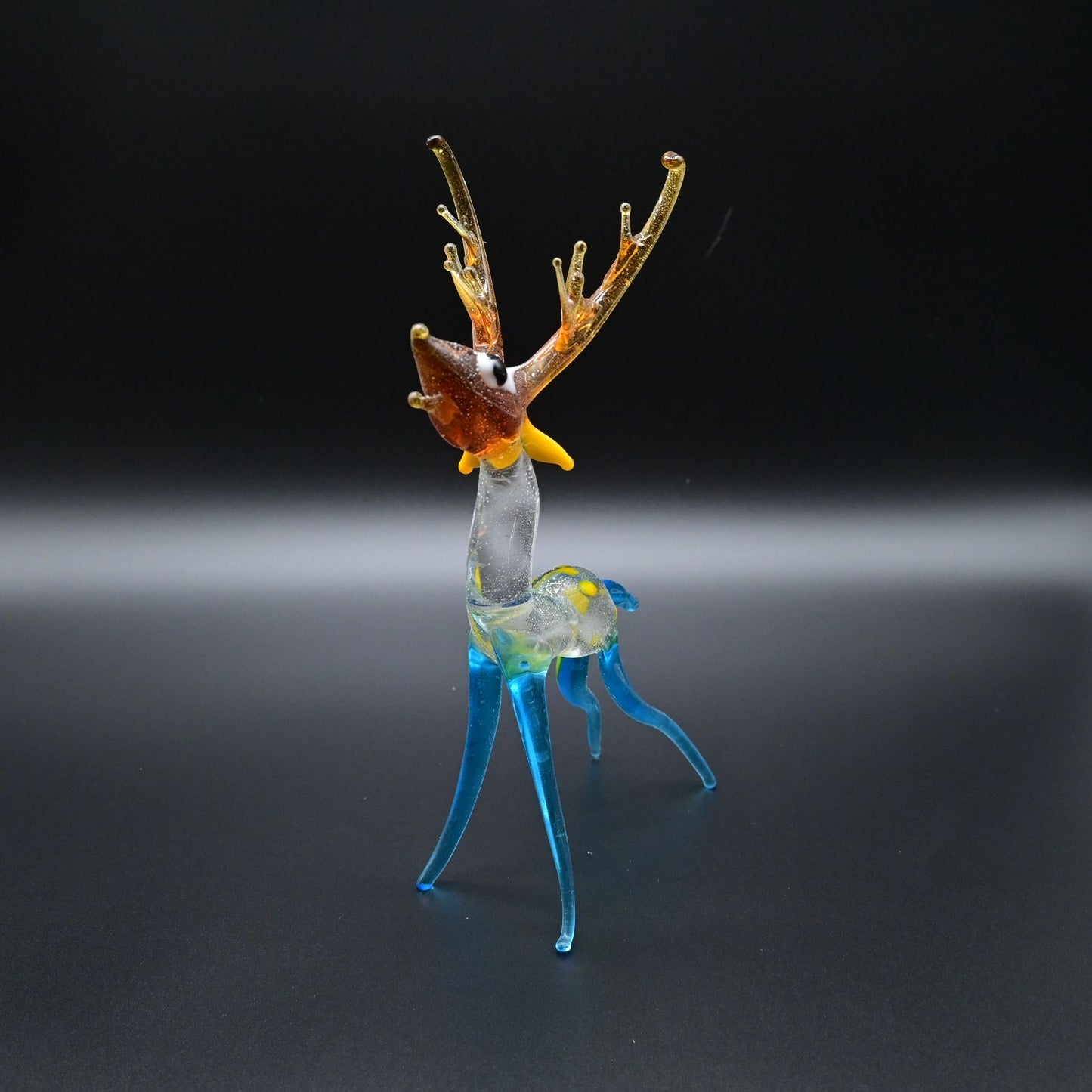Vintage Blown Glass Buck Deer Figure
