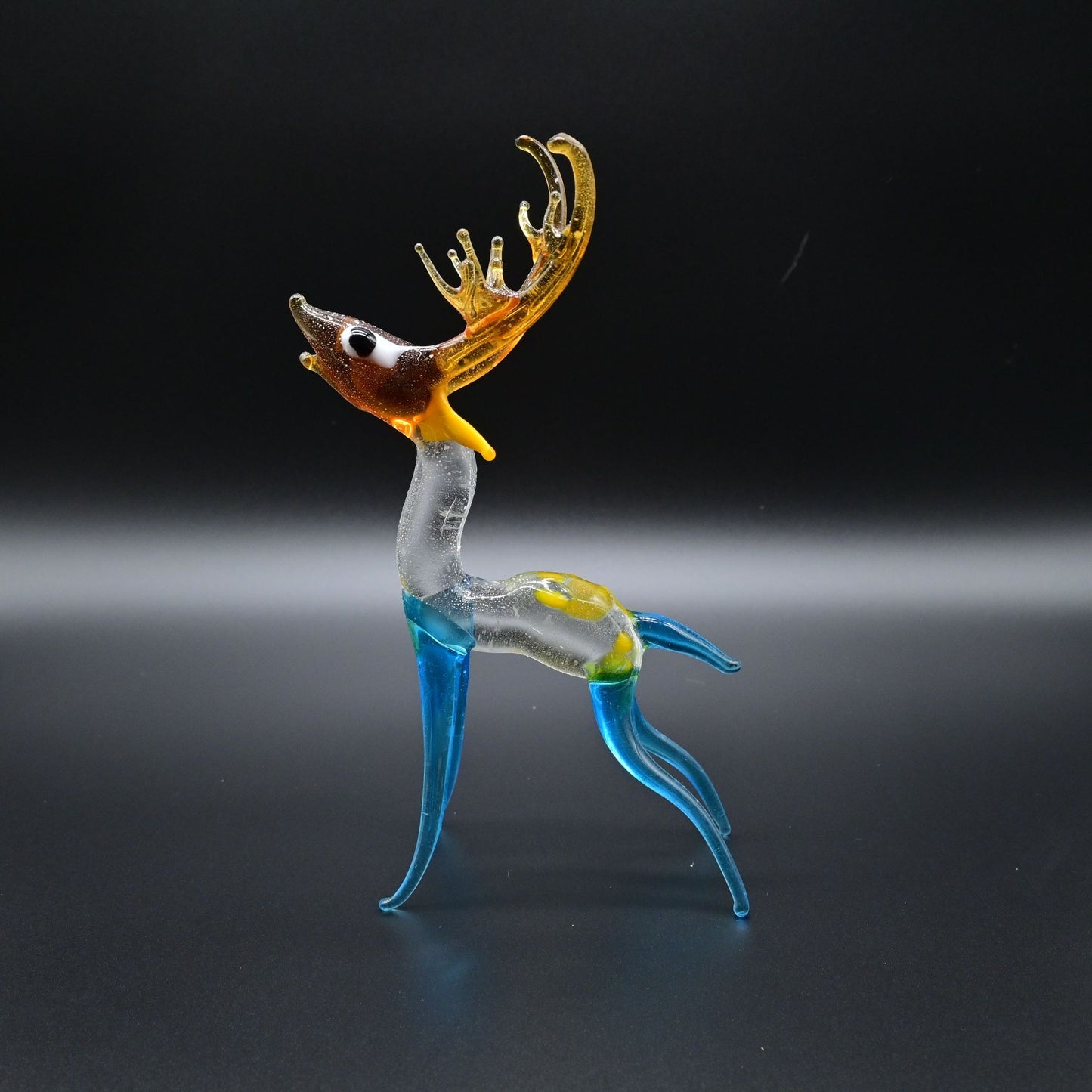 Vintage Blown Glass Buck Deer Figure