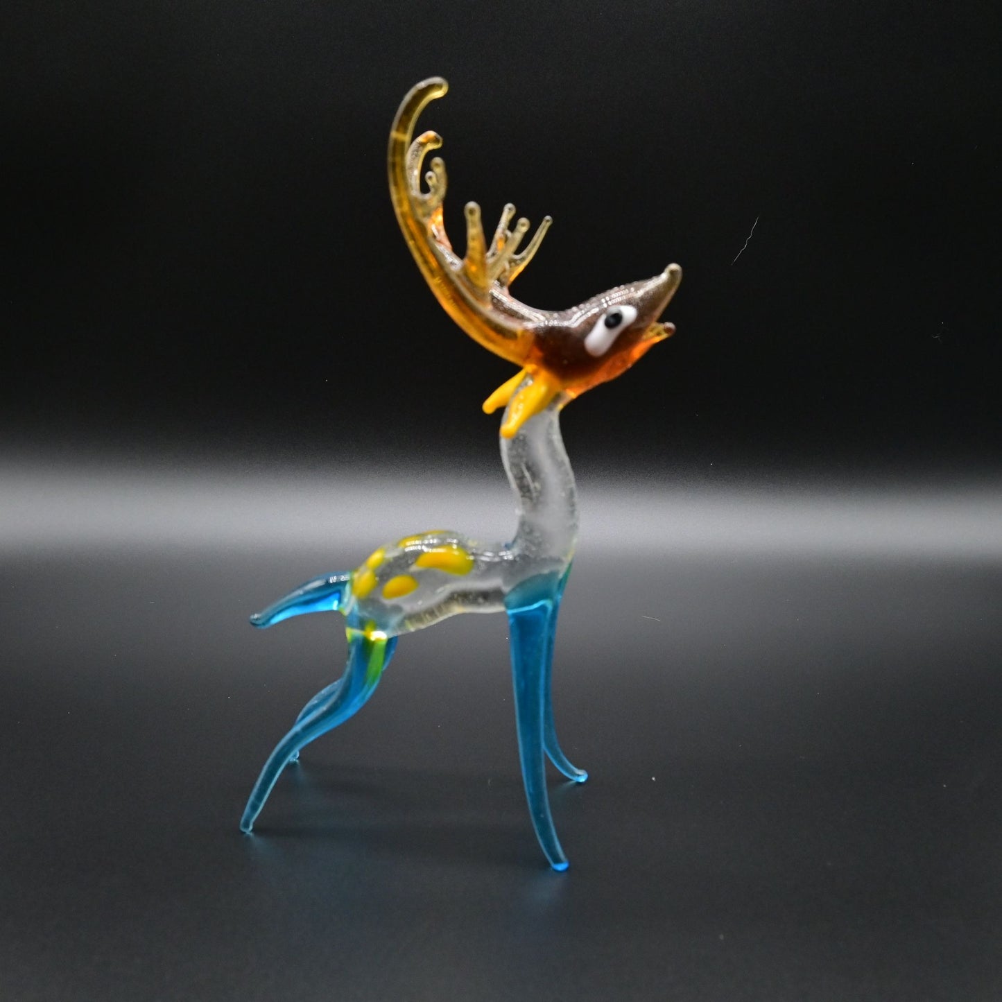 Vintage Blown Glass Buck Deer Figure