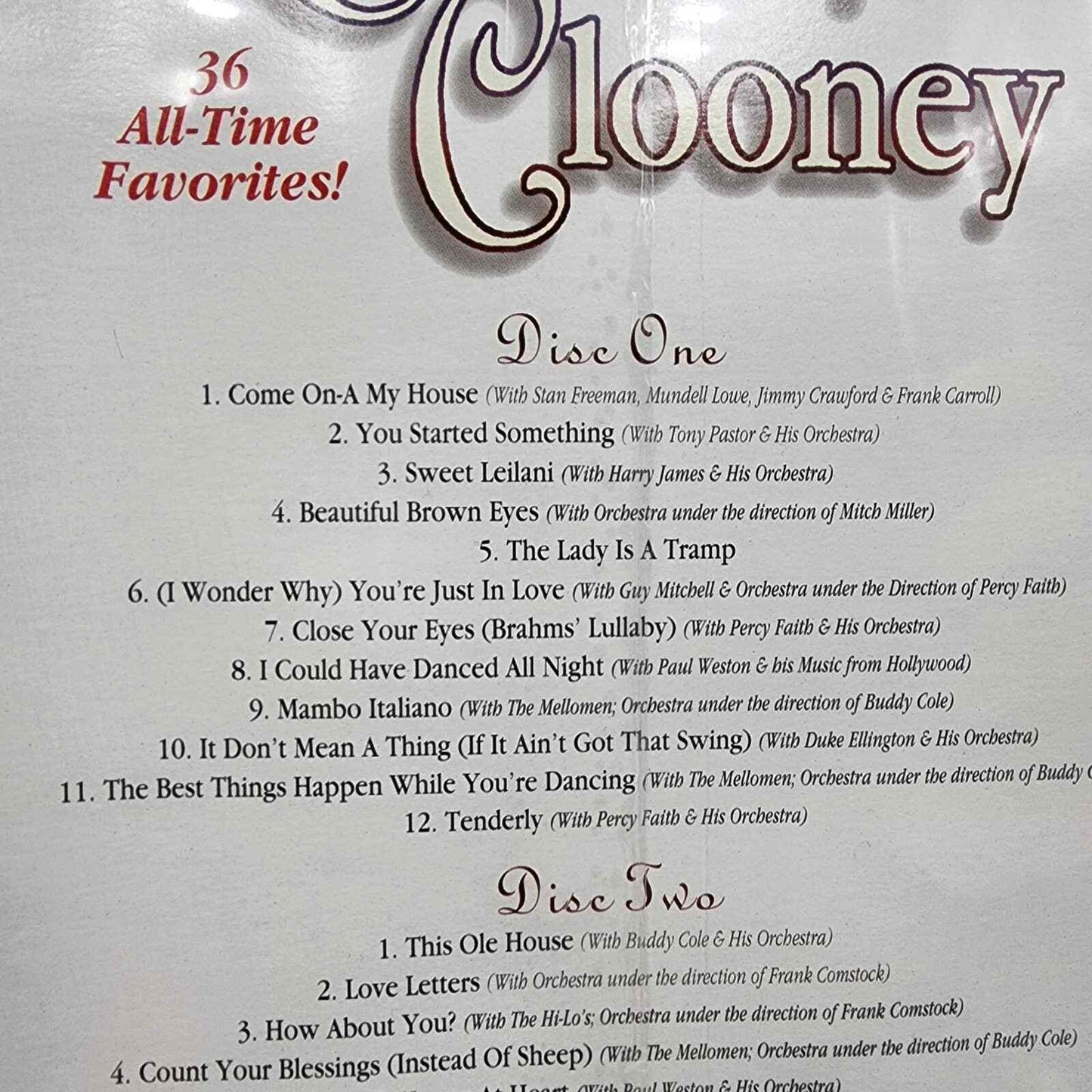Rosemary Clooney 36 All Time Favorites 3 Disc Cd Set