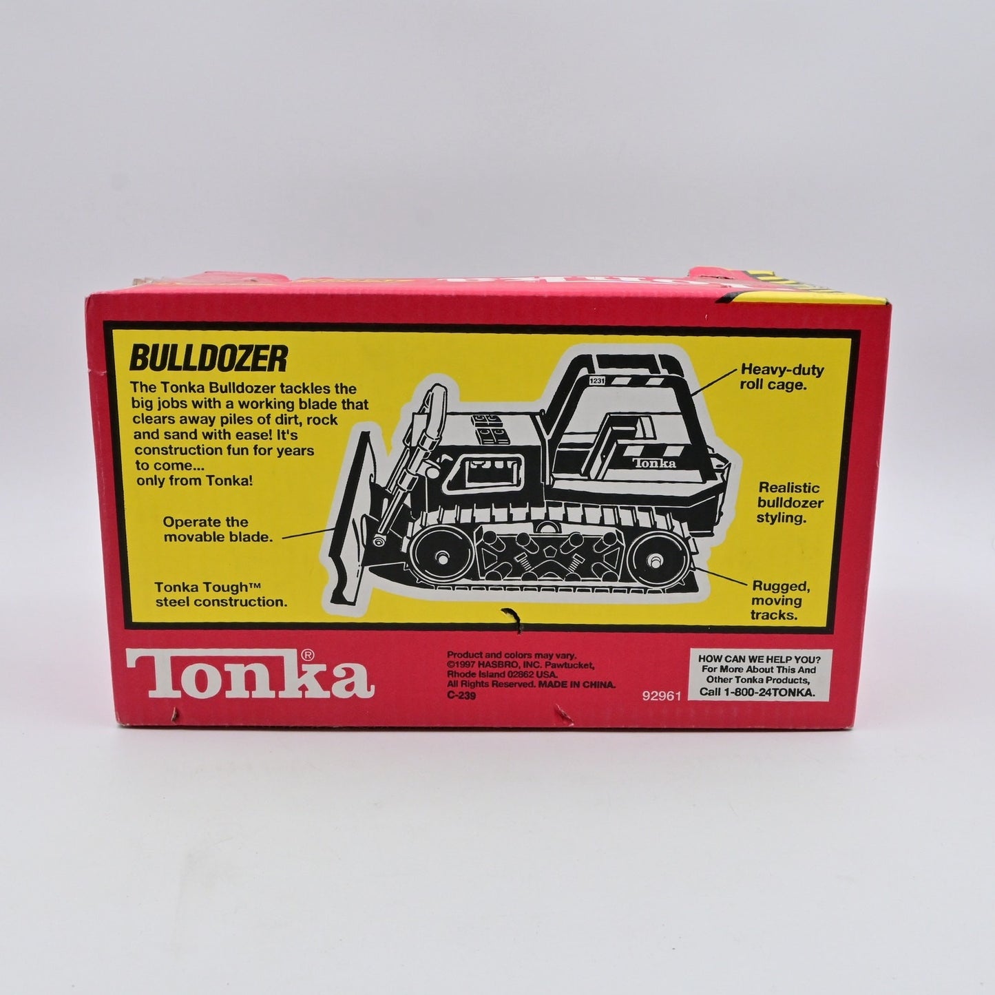 Vintage 1997 Hasbro Tonka Tough Bulldozer