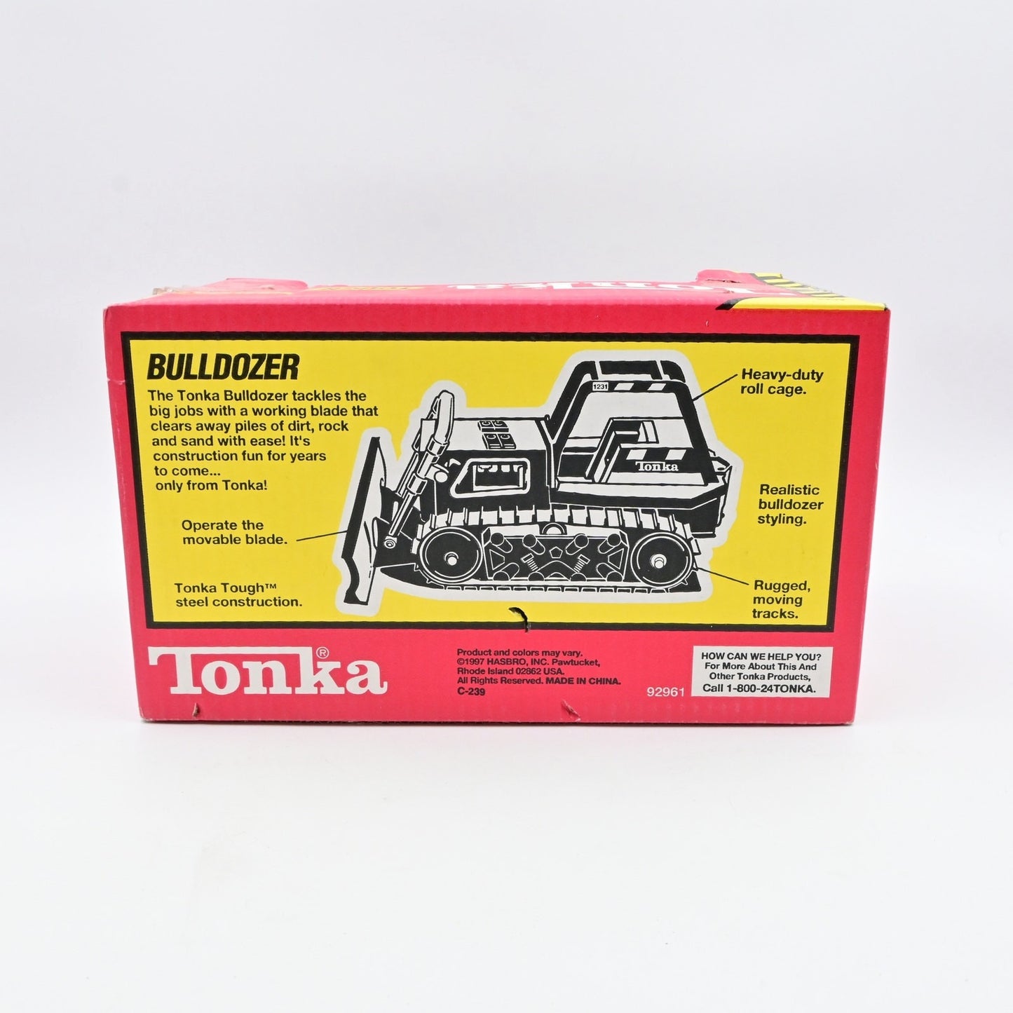 Vintage 1997 Hasbro Tonka Tough Bulldozer
