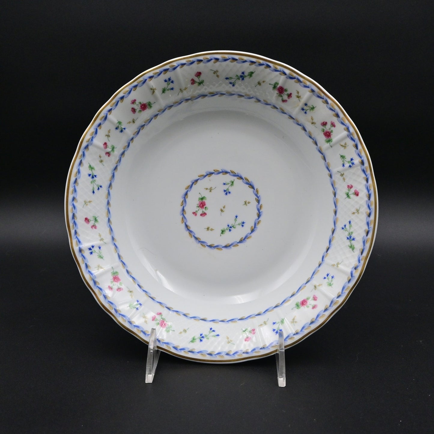 Vintage Bernardaud Limoges Artois Bleua 9" Pasta Serving Bowl Blue