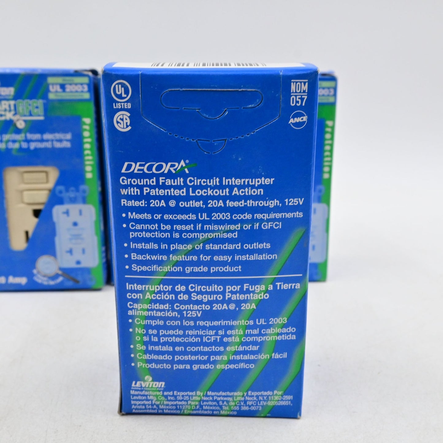 Leviton 20A /20 Amp 125V Smart Lock GFCI Receptacle Ivory Lot Of 5