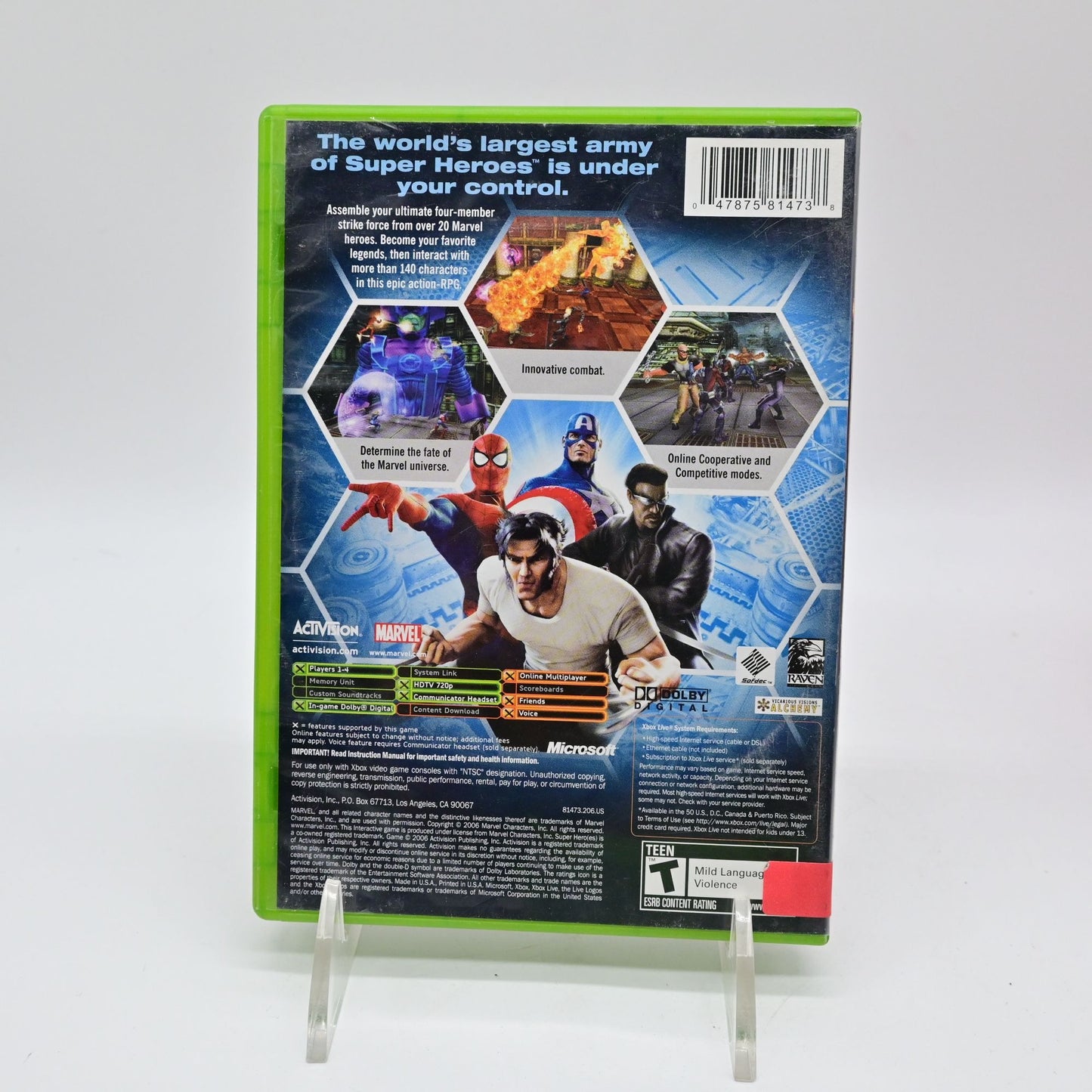 Marvel Ultimate Alliance Xbox Game Complete W/ Case & Manual