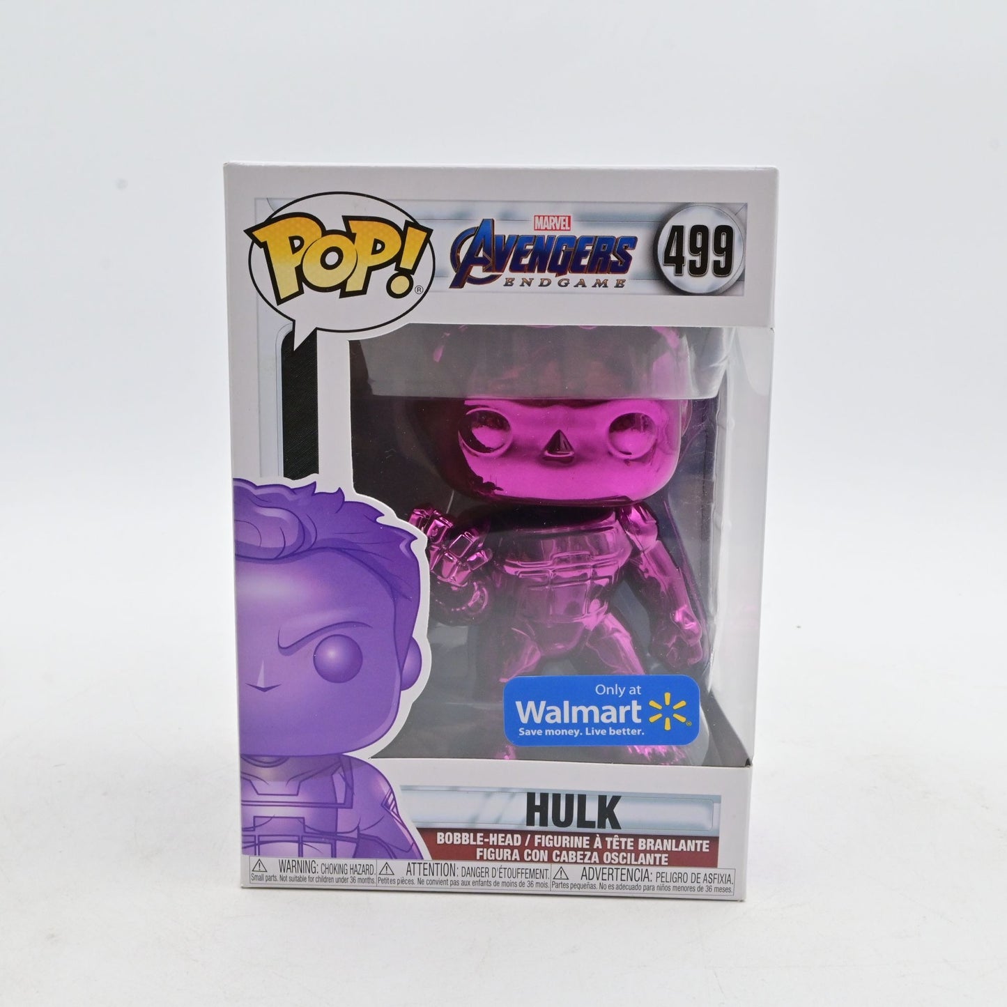 Funko Pop! Marvel Avengers Endgame Hulk Walmart Exclusive Purple Chrome #499