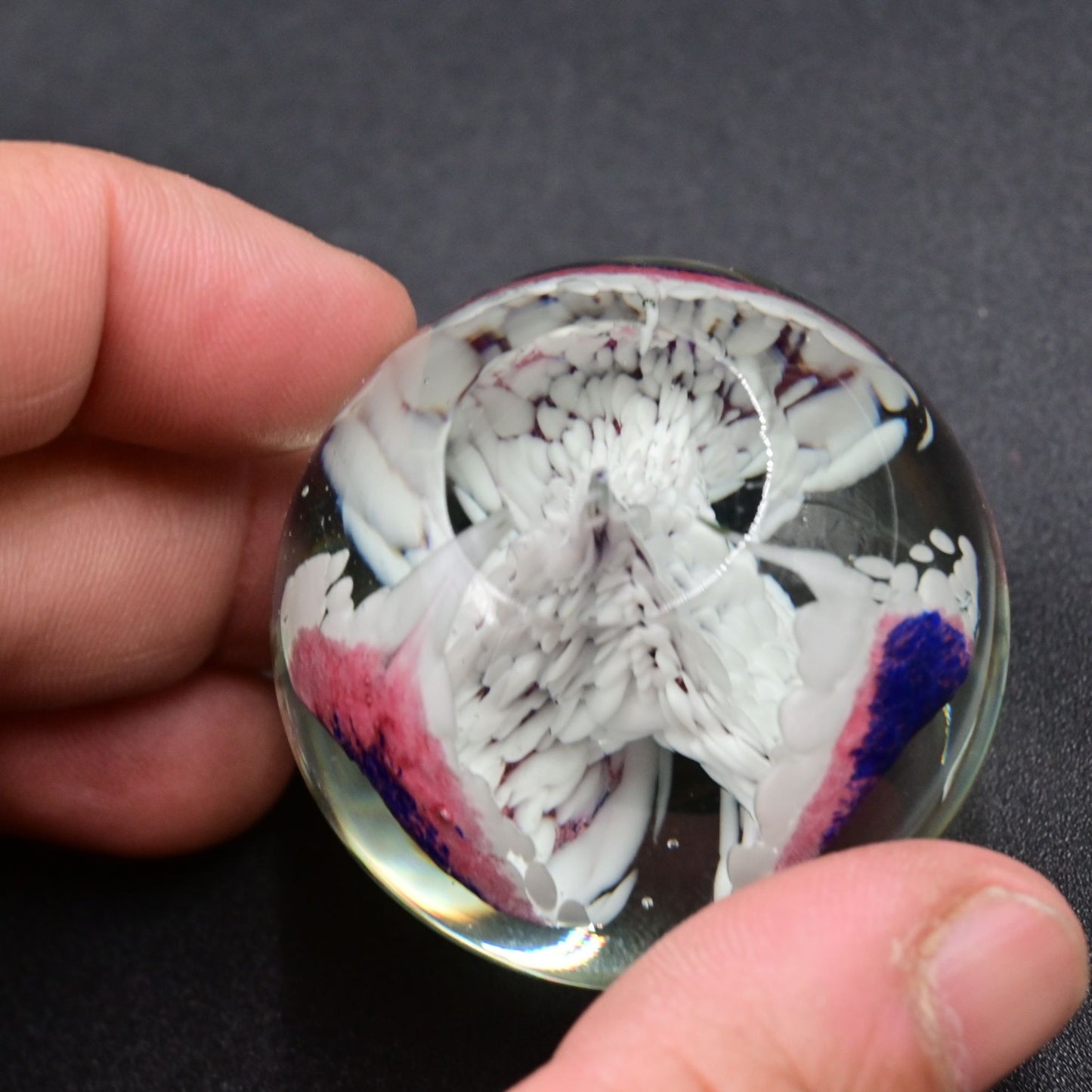 Glass Eye Studio GES Floral Glass Paperweight - Vintage 1992