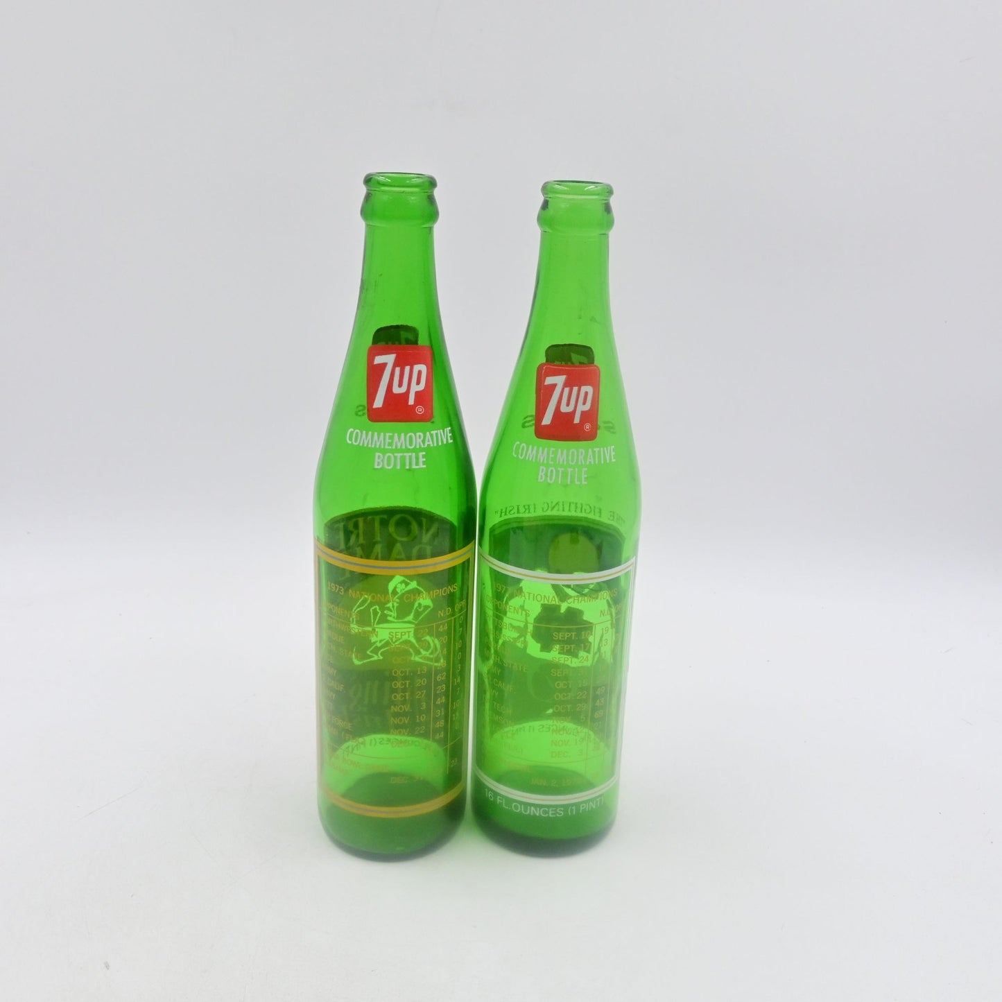 7 Up Salutes Notre Dame National Champions 1973 Bottle Bundle Of 2