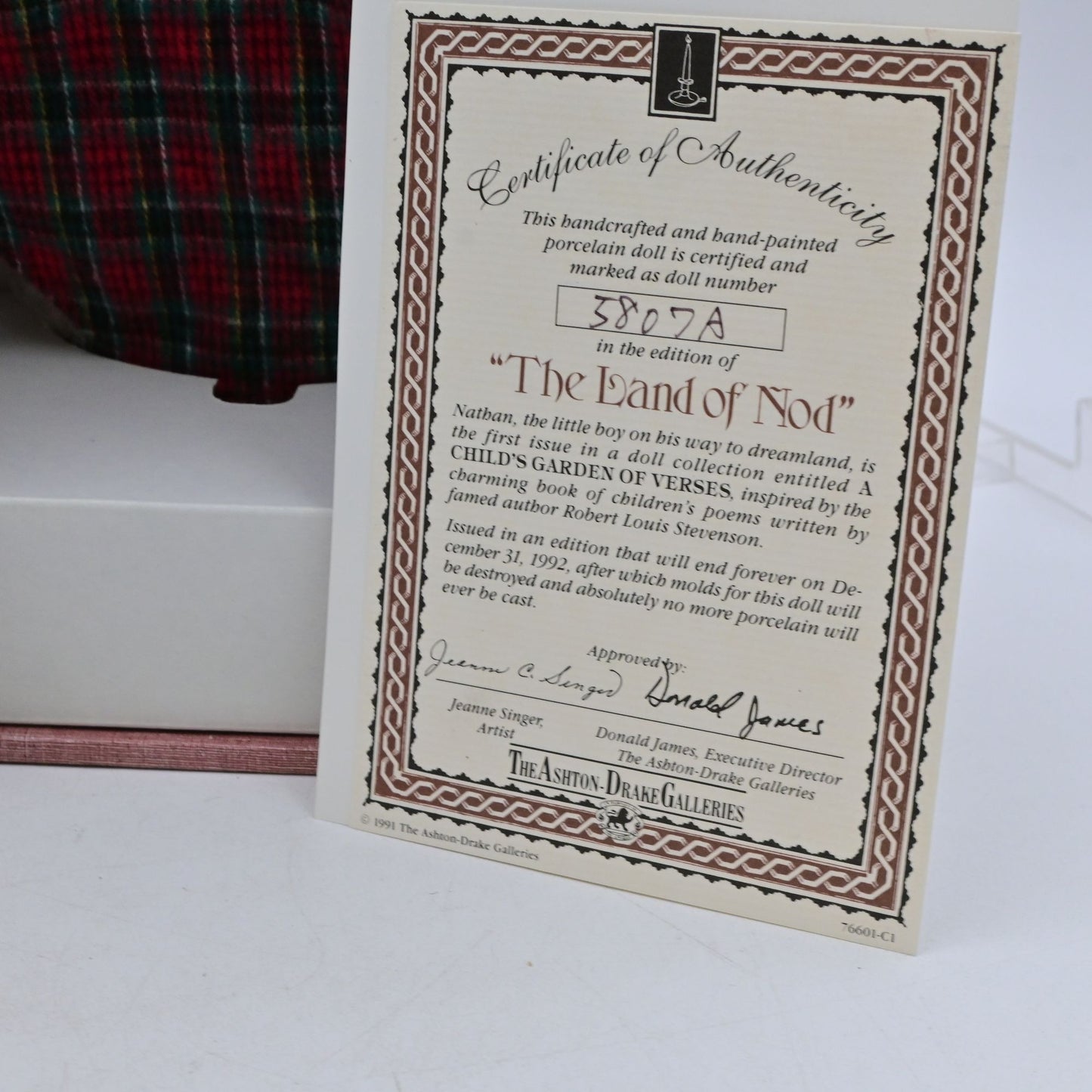 Ashton Drake Land of Nod Nathan Porcelain Doll 14" Child's Garden of Verses NIB