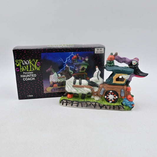 Spooky Hollow Haunted Coach Halloween Village Accessory Vintage 1999