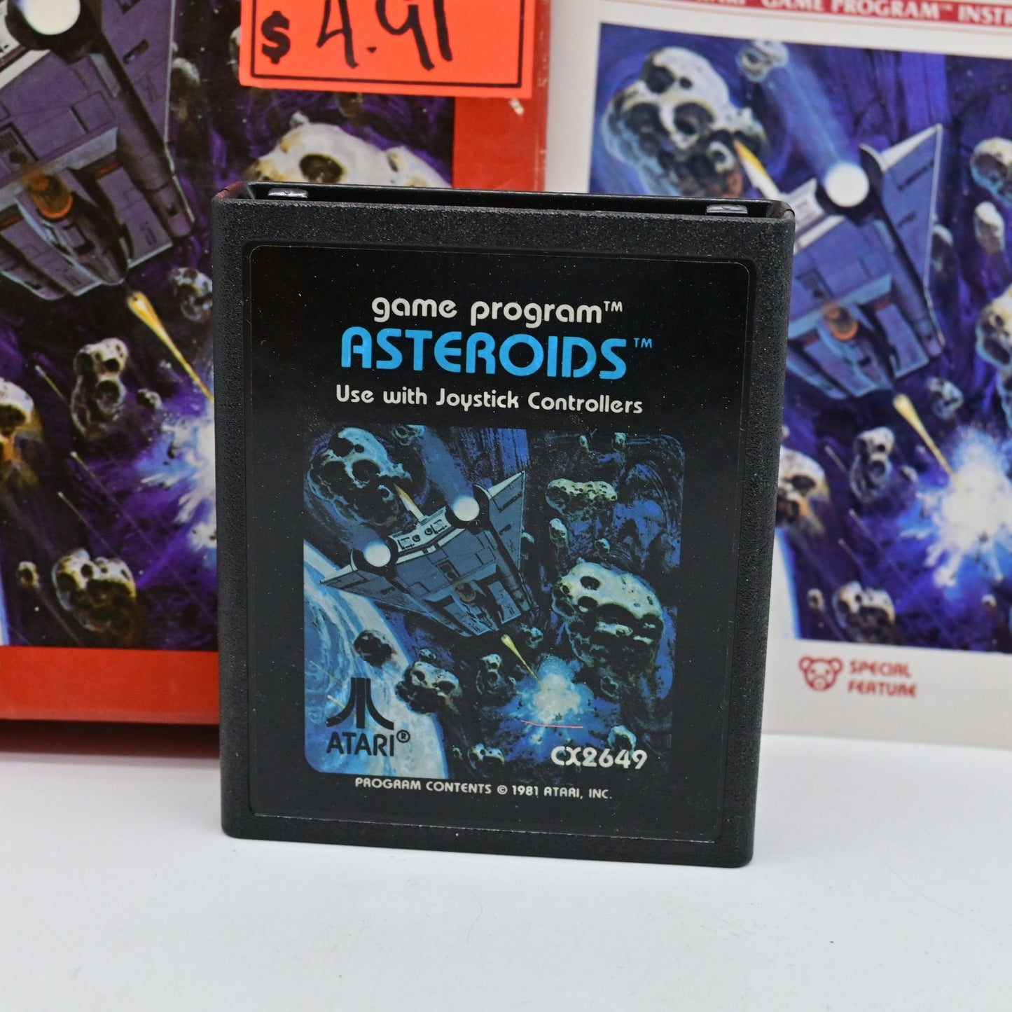 Asteroids Atari 2600 Video Game Cartridge With Box & Manual
