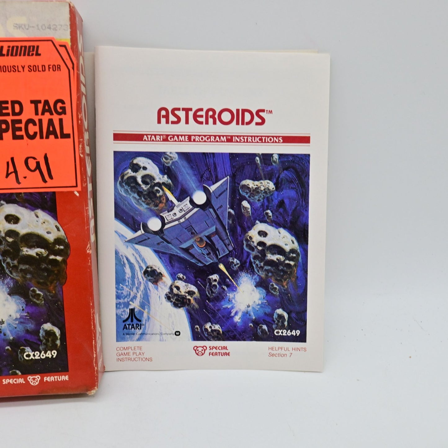 Asteroids Atari 2600 Video Game Cartridge With Box & Manual