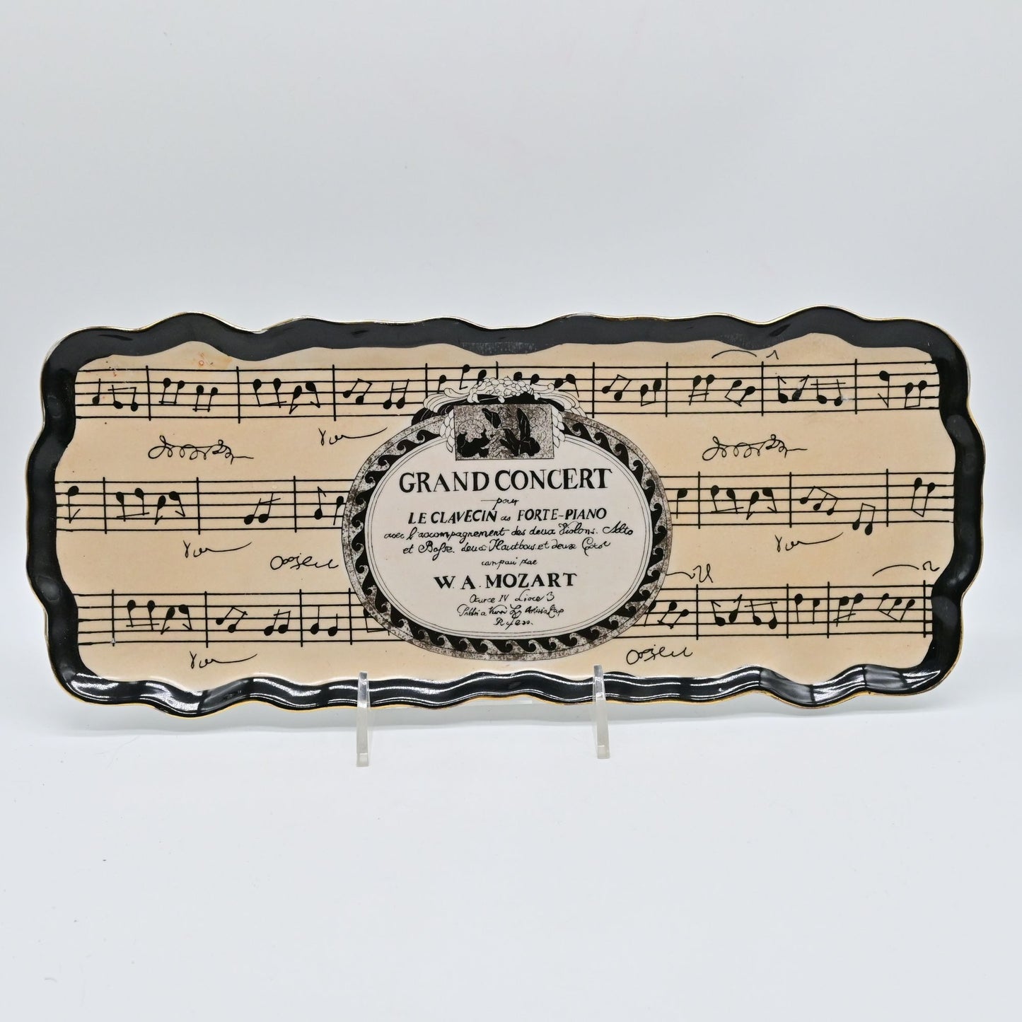 Formalities By Baum Grand Concert W.A. Mozart Tray Platter 6" X 15"
