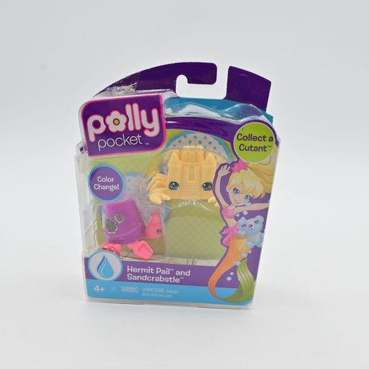Polly Pocket Hermit Pail & Sandcrabstle Color Change Figures