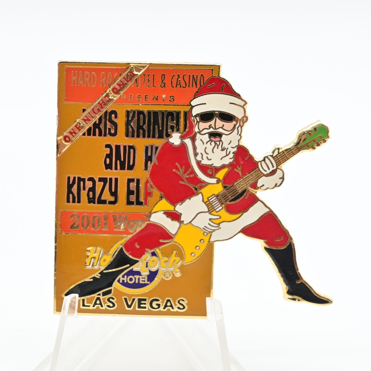 Hard Rock Cafe Las Vegas Hotel Holidays 2001 Rockin' Santa Pin