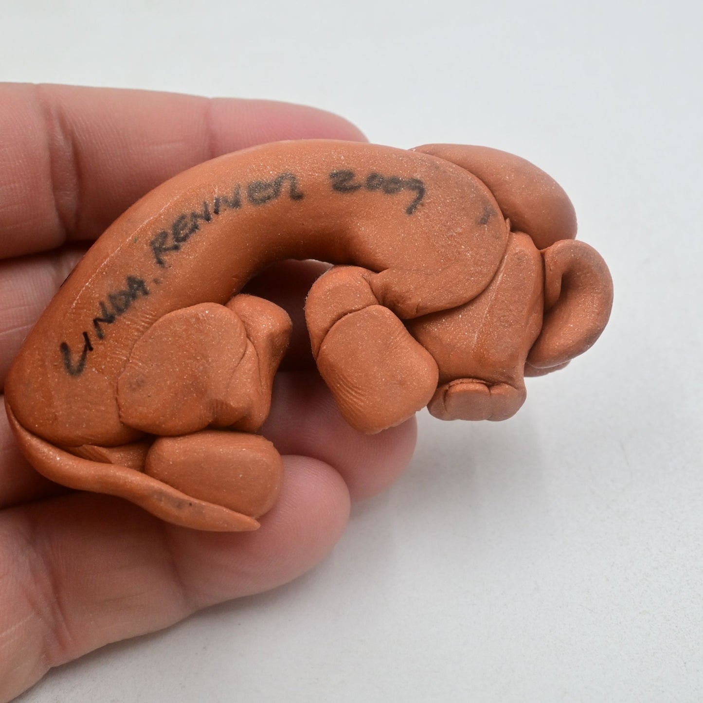 Linda Renner Sleeping Beagle Clay Figure
