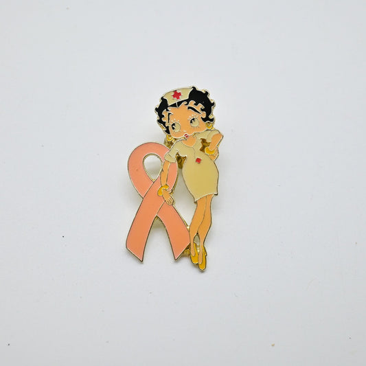 Betty Boop Nurse Cancer Ribbon Fantasy Pin