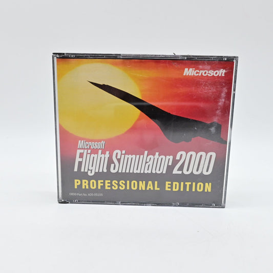 Microsoft Flight Simulator 2000 Professional Edition PC CD Game Disc Set Only