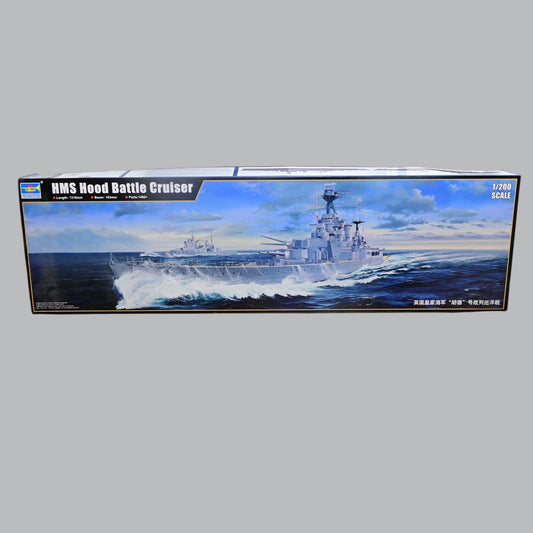 1/200 Trumpeter 03710 Plastic HMS Hood Battle Cruiser Warship Kit Boat Open Box