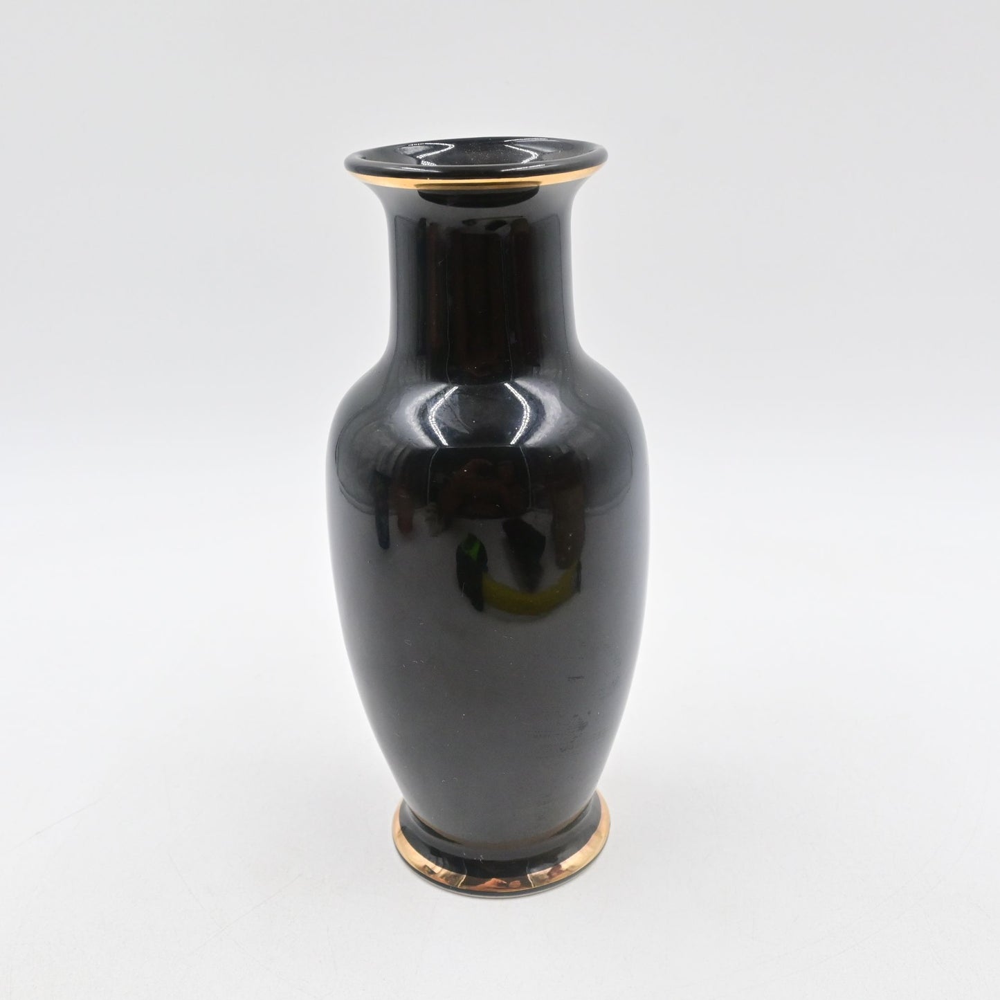The Art Of Chokin Vase W/ Multi-Colored Hummingbird Engraving - 24K Gold Edged